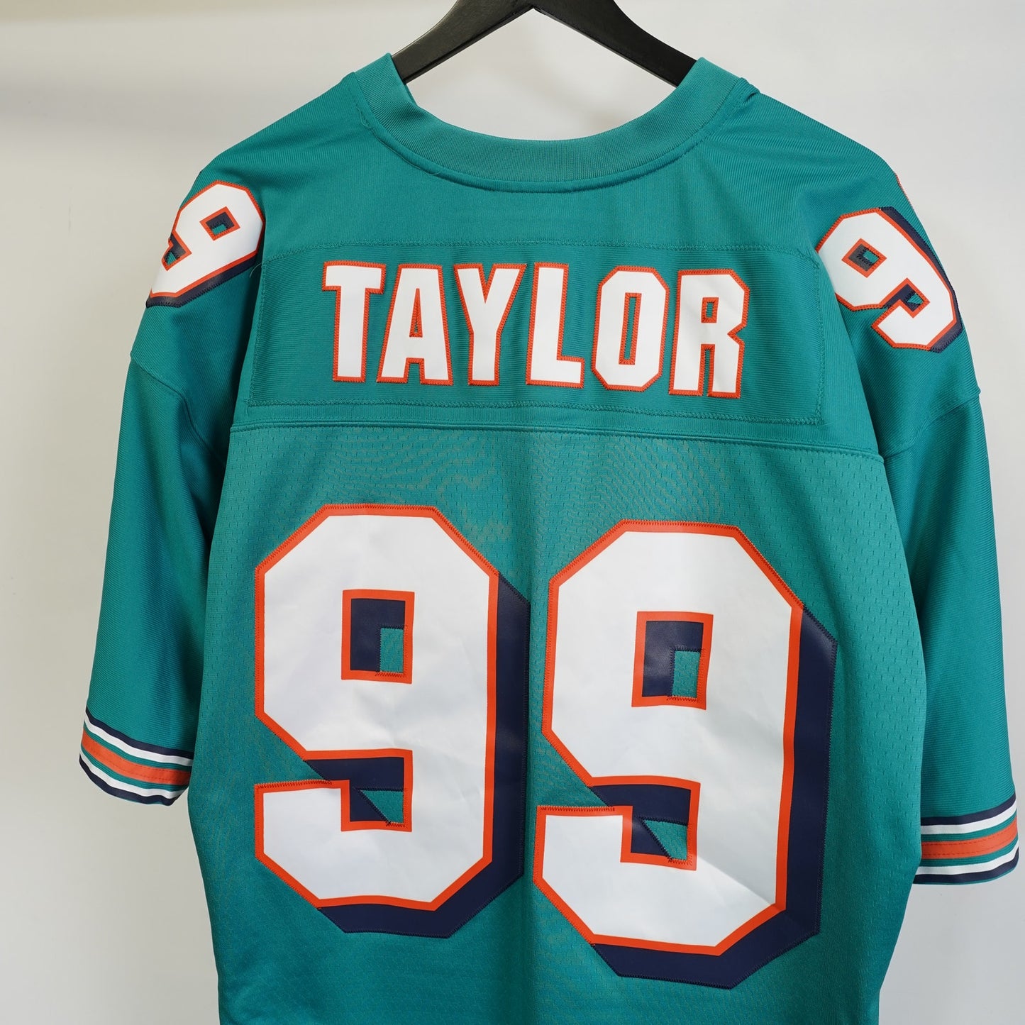 (XL) Miami Dolphins Jason Taylor #99 Mitchell & Ness Football Jersey Men's XL Sewn