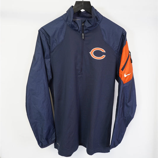 (S) Nike Chicago Bears Full Zip On Field Performance Windbreaker Jacket Men's S Blue