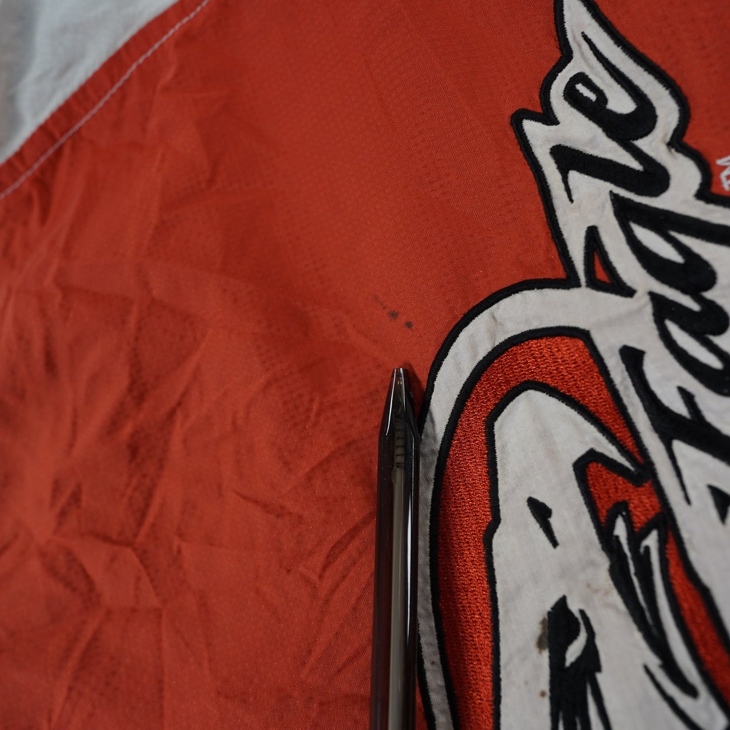 (Women's M) Vtg Harley Davidson Motorcycles Windbreaker Jacket Orange Sewn Eagle