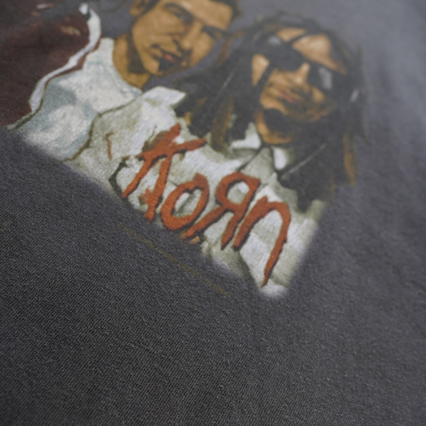Vintage 1999 Korn Band T-Shirt Giant Gray Men's XL Y2K T-Shirt Cartoon Rock Punk