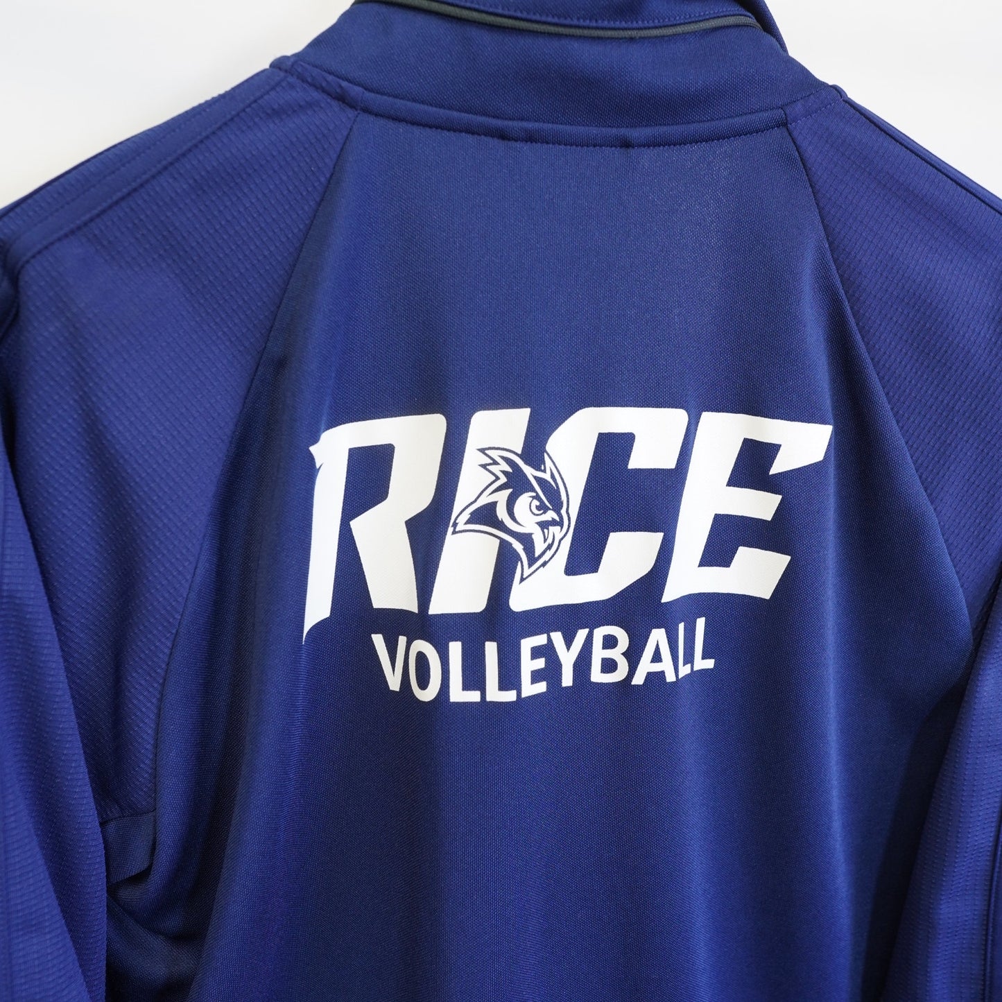 (L) Rice University Owls Adidas Track Jacket Full Zip Men's L Navy Blue Volleyball