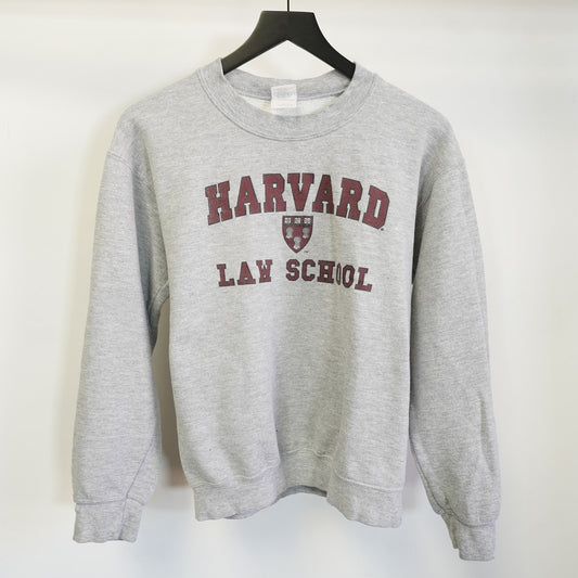 (S) Vintage Harvard Law School Crewneck Sweatshirt Men's S Gray Gildan Ivy League