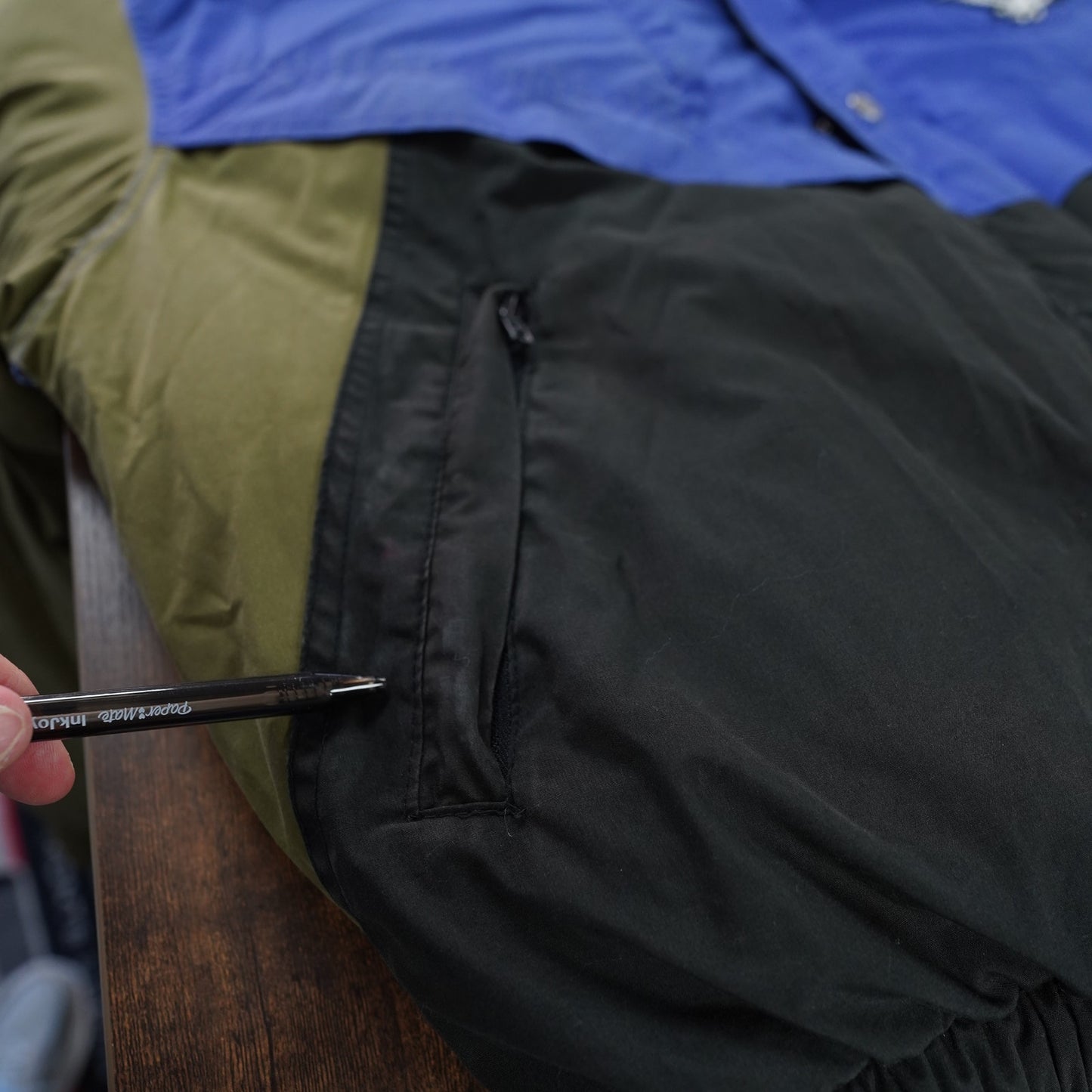 (L) Vintage Triple Fat Goose 90s Down Filled Puffer Ski Jacket Snow Blue