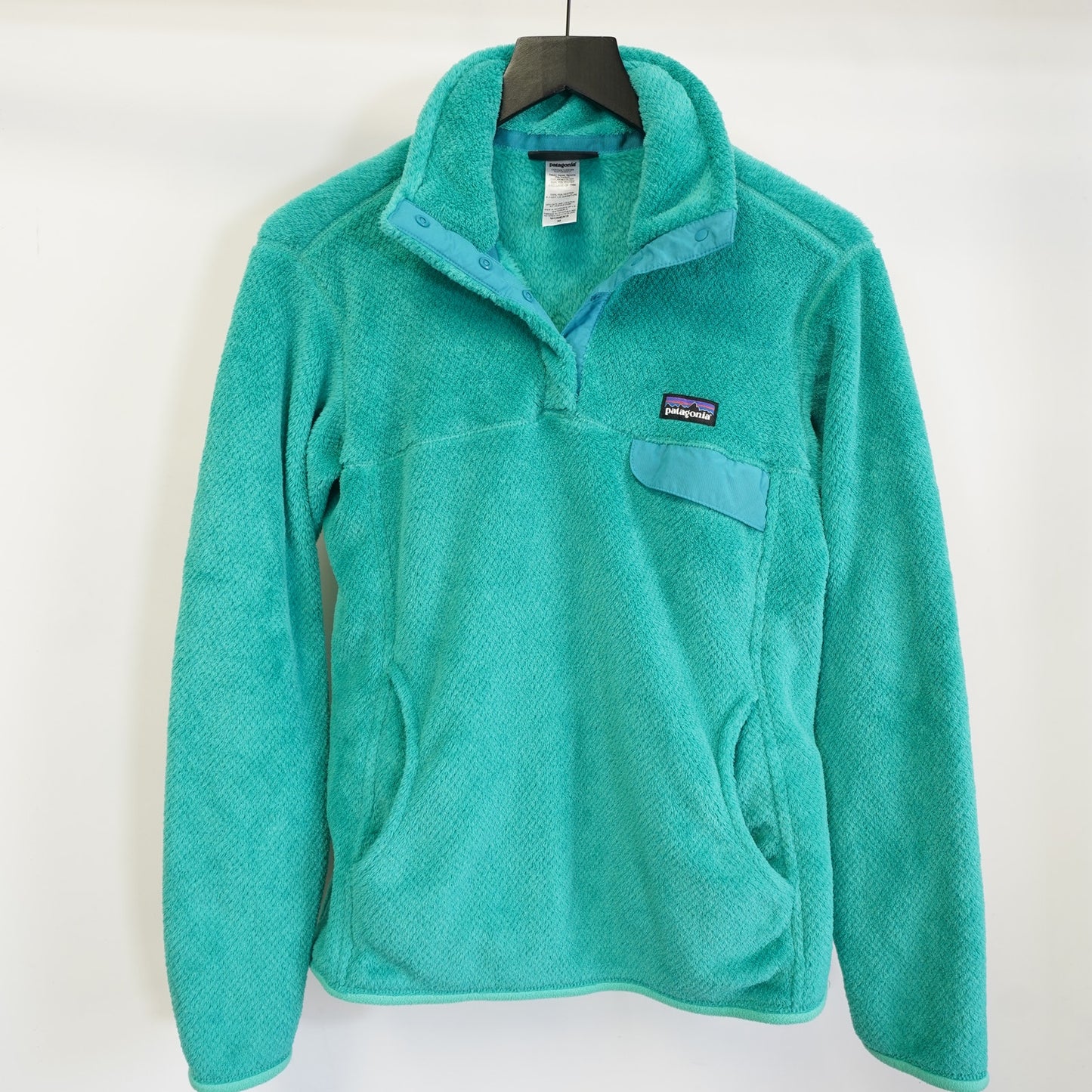 (Women's M) Patagonia Women's Re-Tool Snap-T Fleece Pullover Women's M Turquoise Green Hike