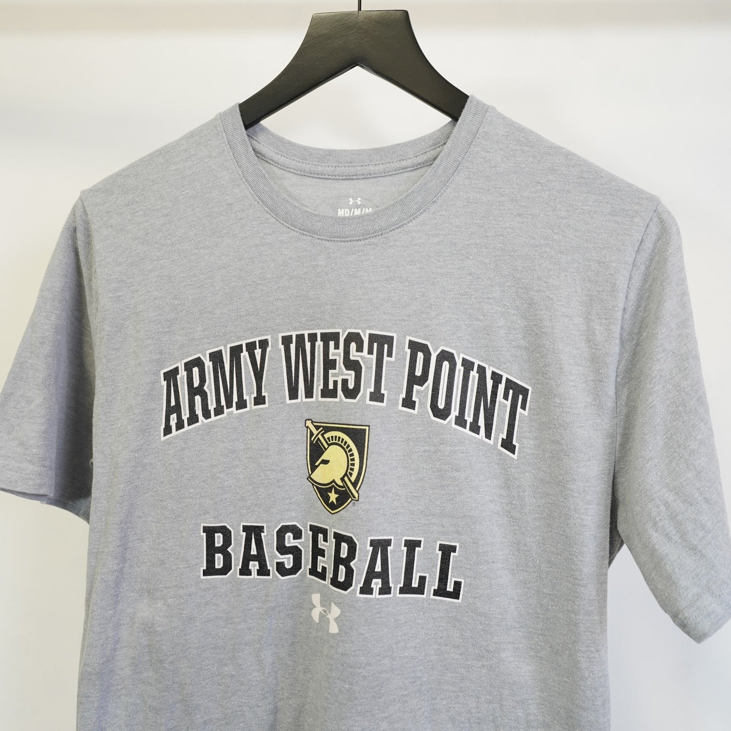 (M) US Army West Point Knights Baseball Under Armour Baseball T-Shirt Men's M Gray