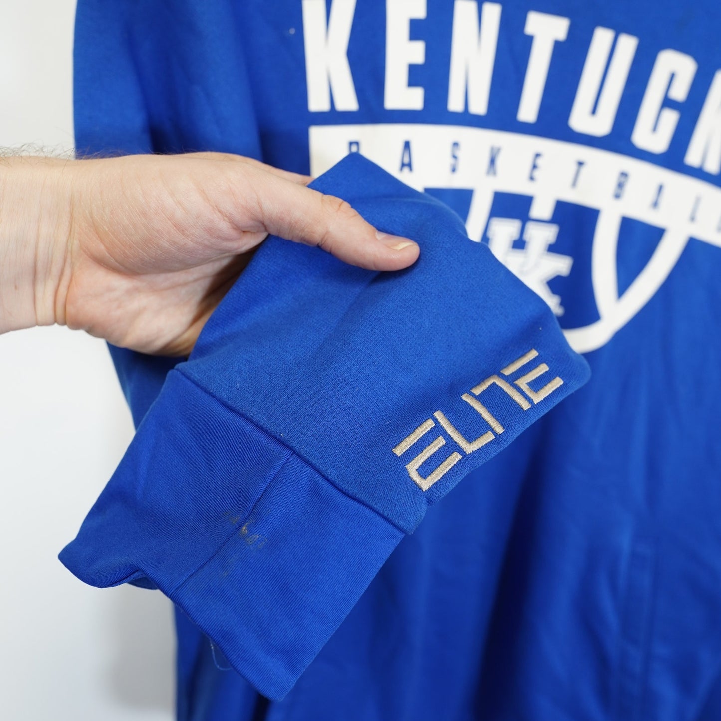 (L) University of Kentucky Wildcats Nike Elite Basketball Hoodie Men's L Blue