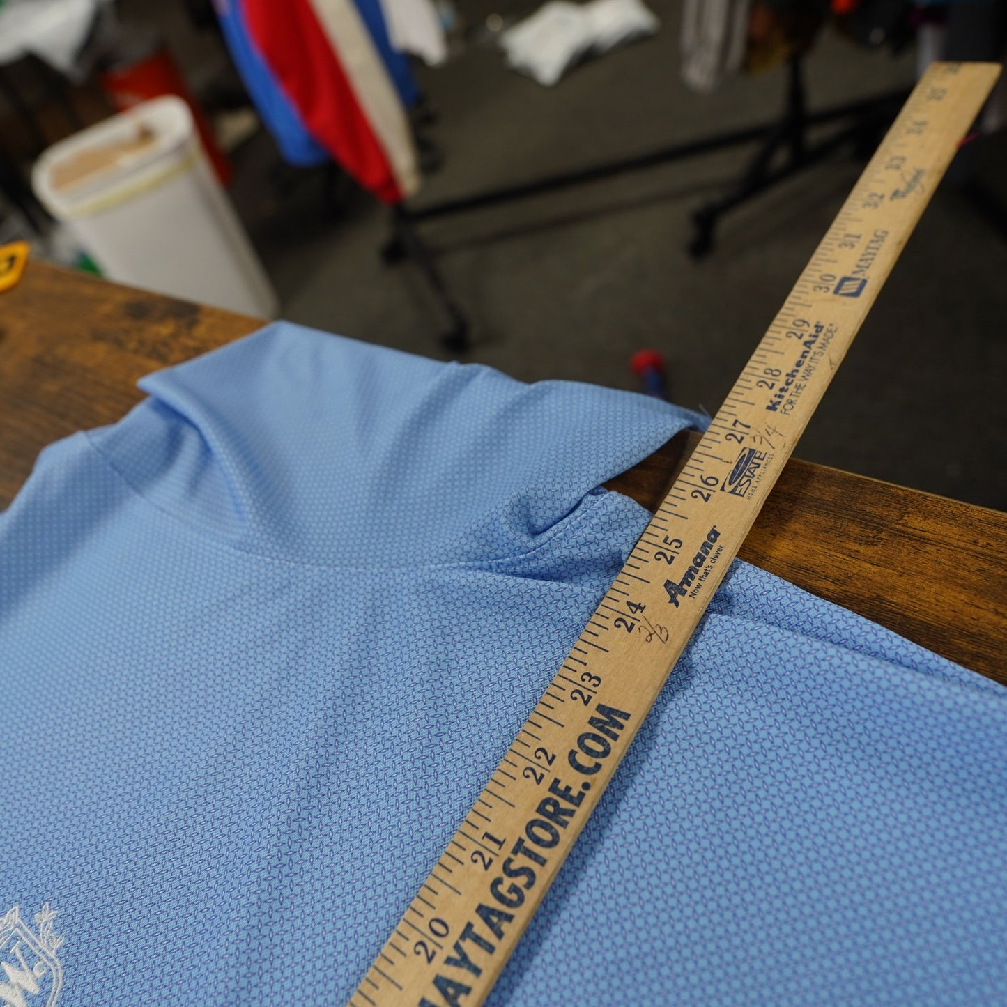 (XL) Holderness & Bourne Golf Polo Shirt Men's XL Light Blue Tailored Fit Jet Print