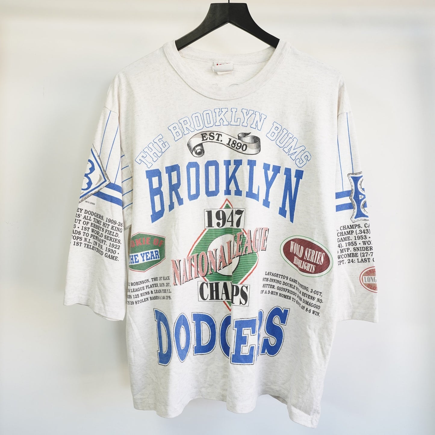 (XL) Vintage Brooklyn LA Dodgers Long Gone Cooperstown Collection T-Shirt Men's XL