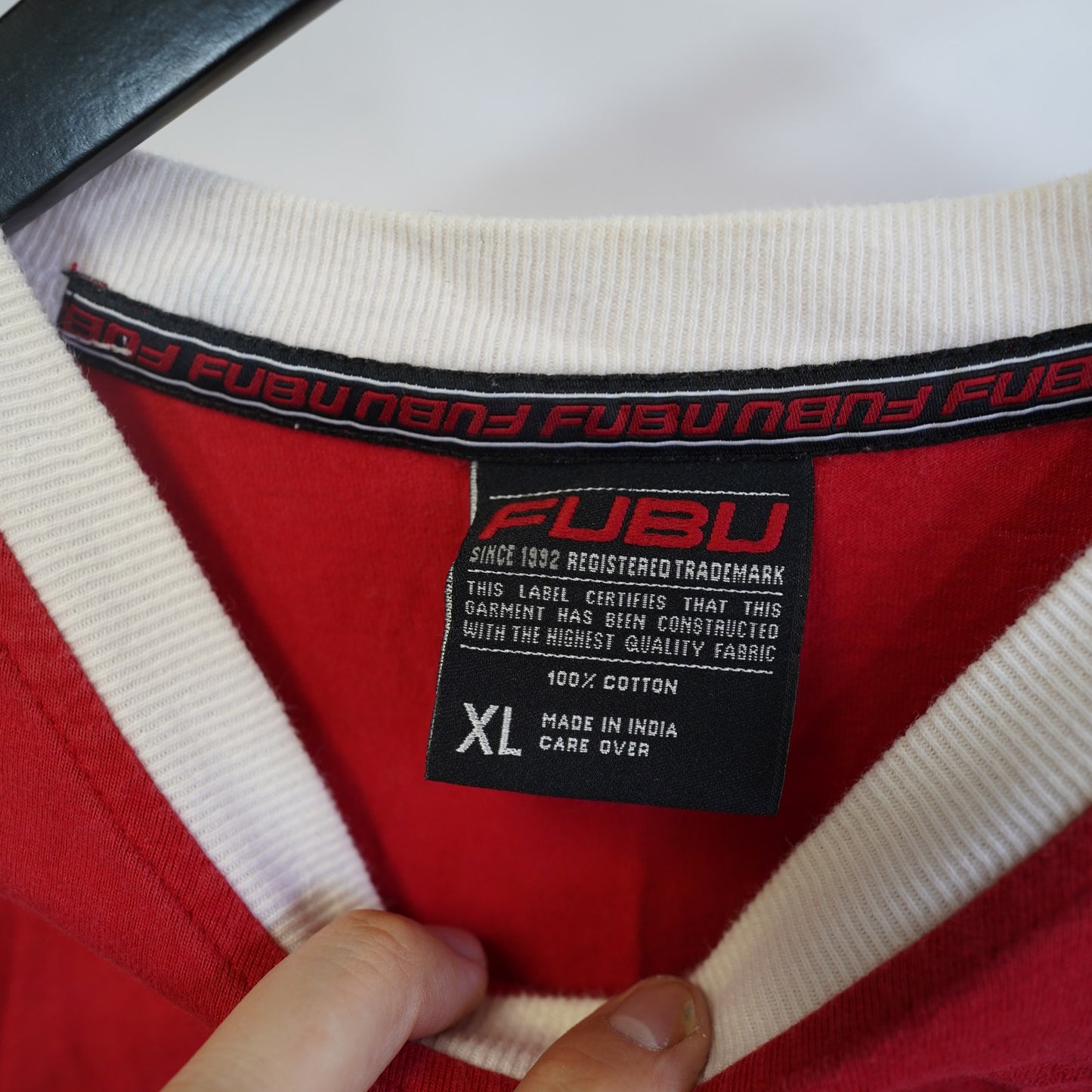 (XL) Vintage Fubu Sports Y2K Hip Hop Stiched T-Shirt Men's XL 2000s Streetwear Red