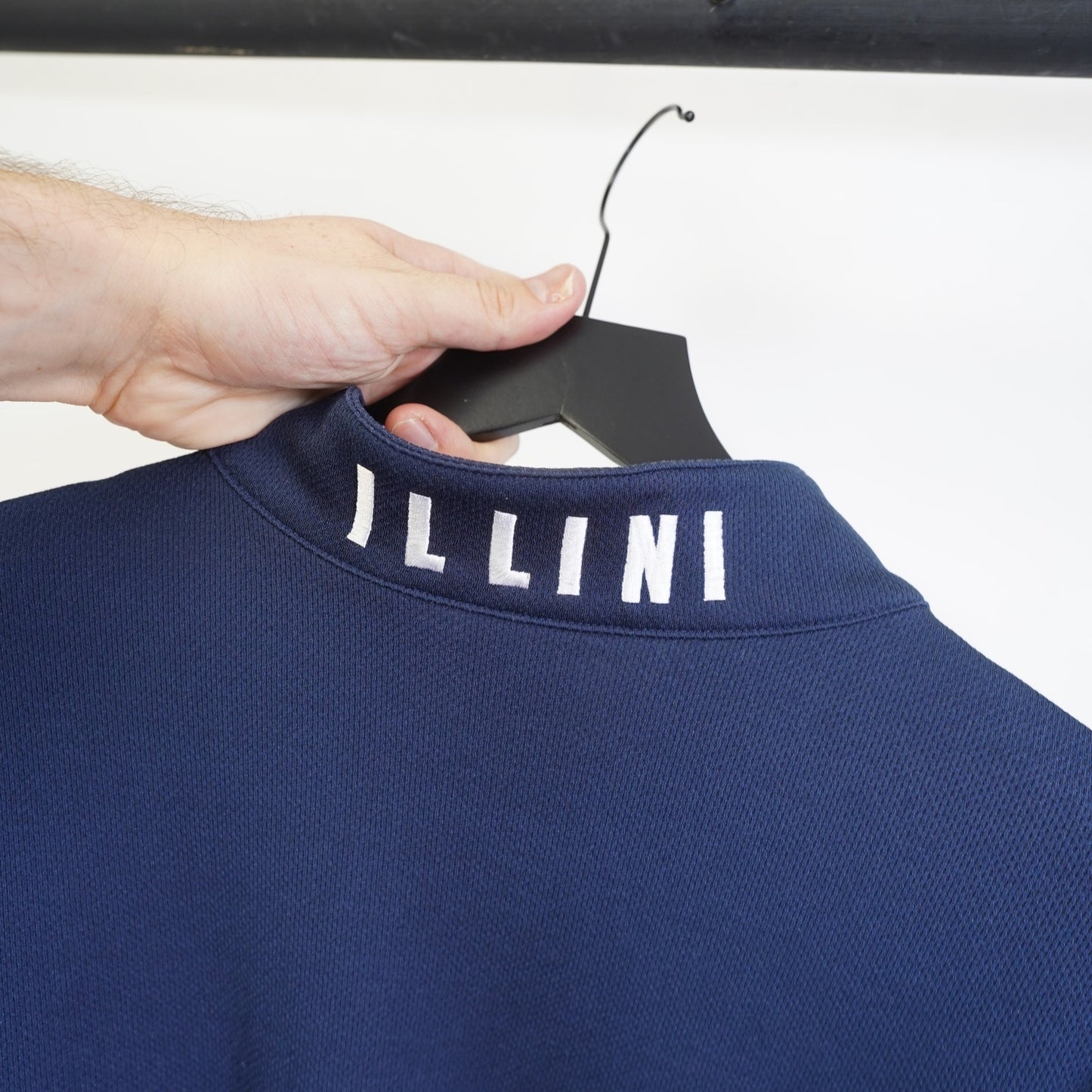 (XL) Vintage Illinois Illini Team Nike Basketball Warm Up Jersey Men's XL Navy Blue