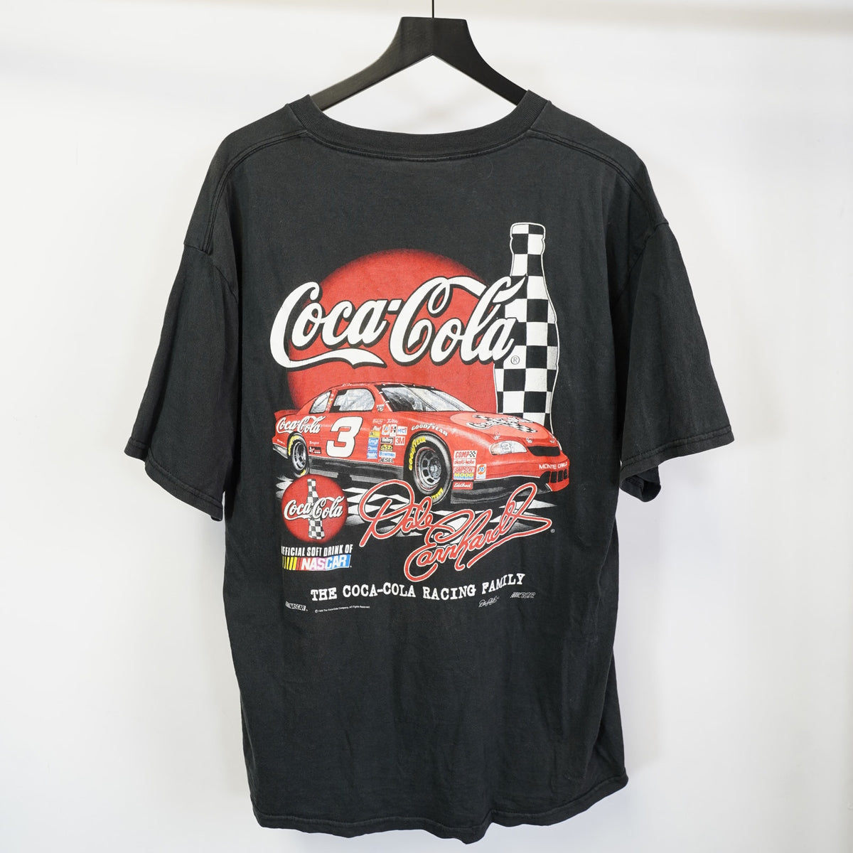 (XL) Vintage Dale Earnhardt Sr. Nascar Coca-Cola Racing T-Shirt Men's XL Black Red
