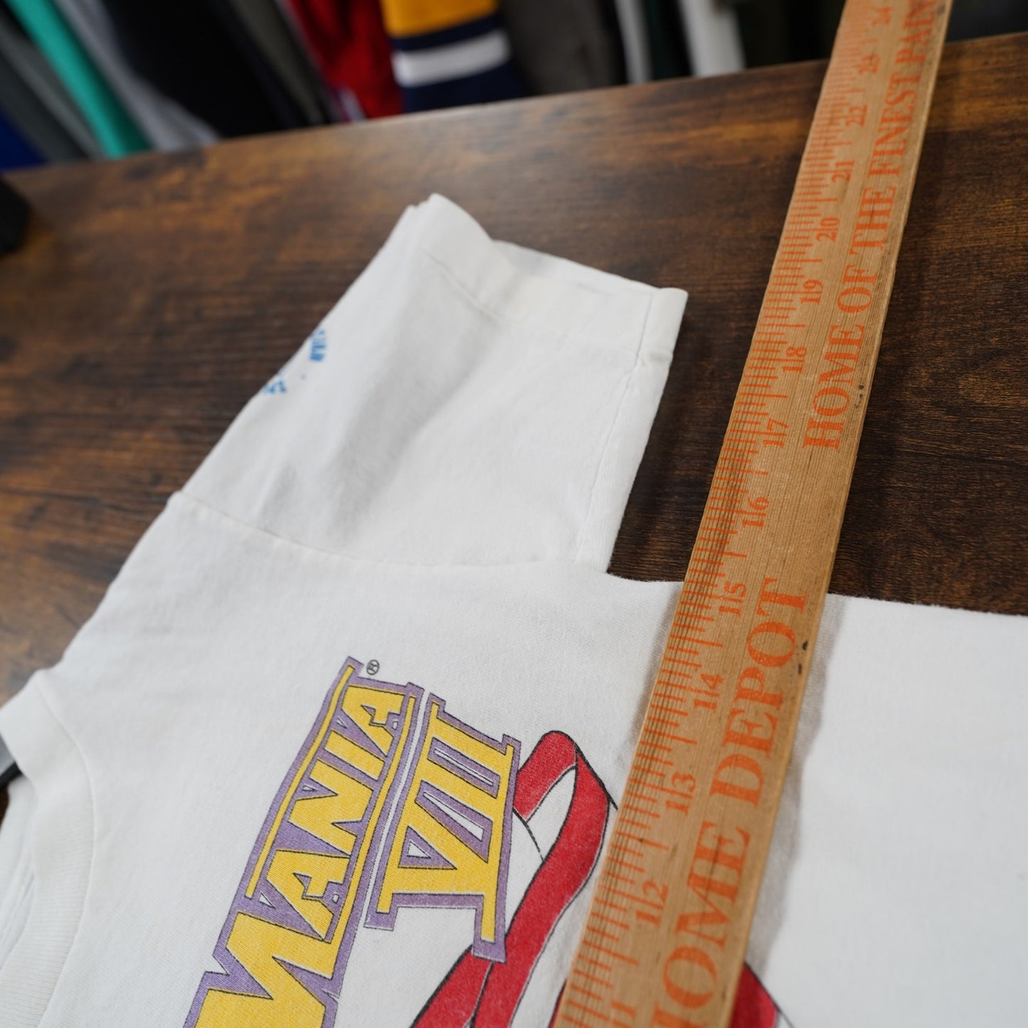 (Boys M/L) Vintage Wrestlemania VII Hulk Hogan 90s T-Shirt Boys M/L 10-12 White WWF WWE