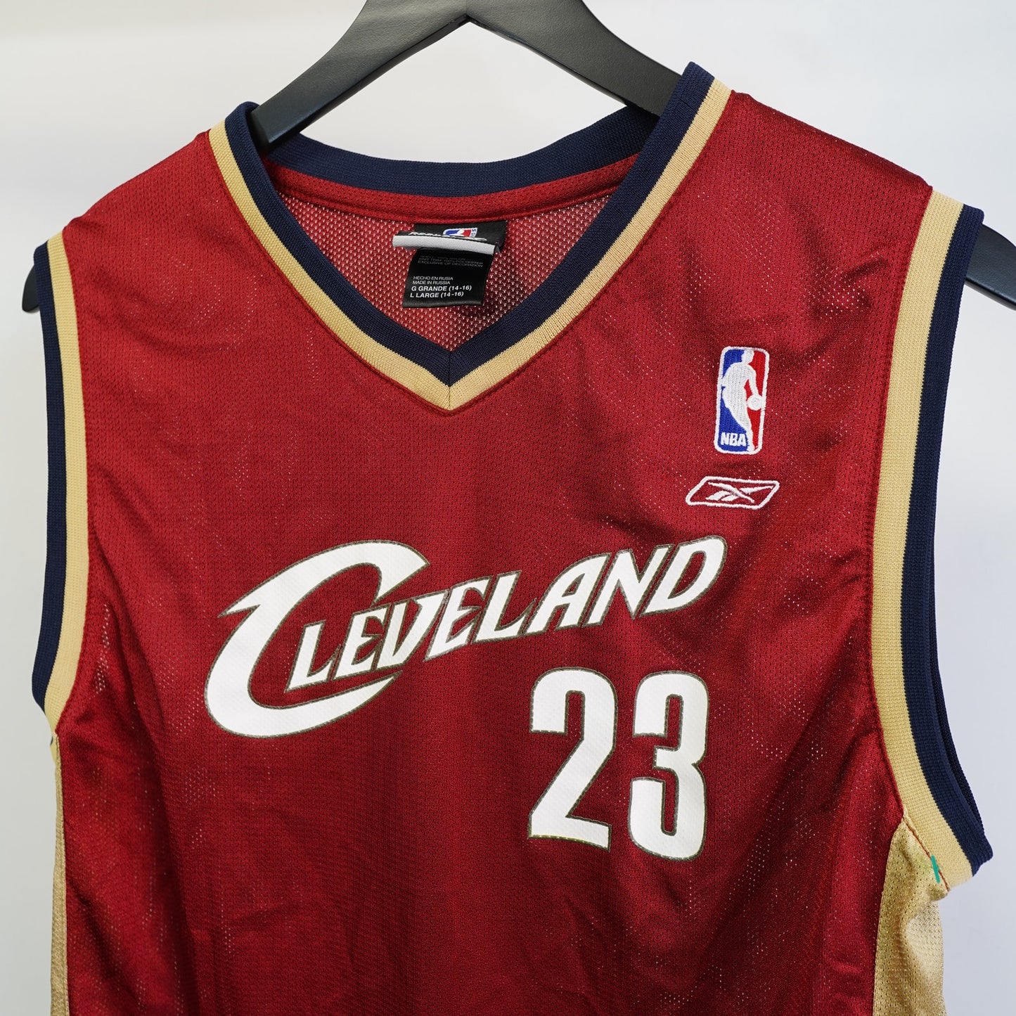 (Kids L) Vintage Lebron James Cleveland Cavaliers Reebok Basketball Jersey Youth L Kids