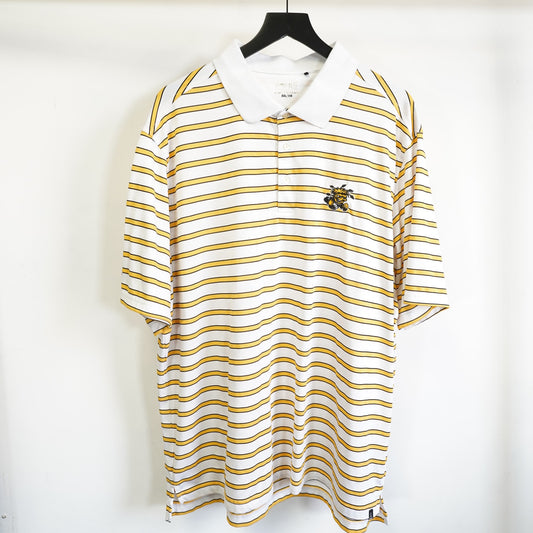 (XXL) Wichita State Shockers Ping Golf Striped Polo Shirt Men's XXL Yellow White