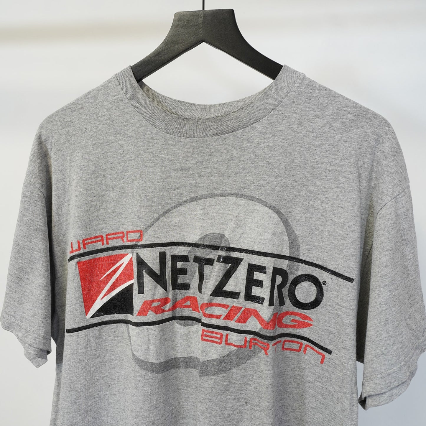 (L) Vintage Netzero Software Racing Nascar T-Shirt Men's L Gray Ward Burton