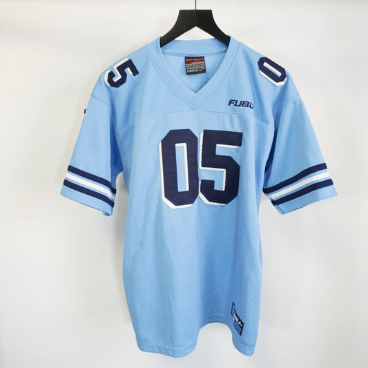 (Youth L Men's M) Vintage Fubu Stitched Football Jersey Y2K Youth L Men's M Blue 2000s