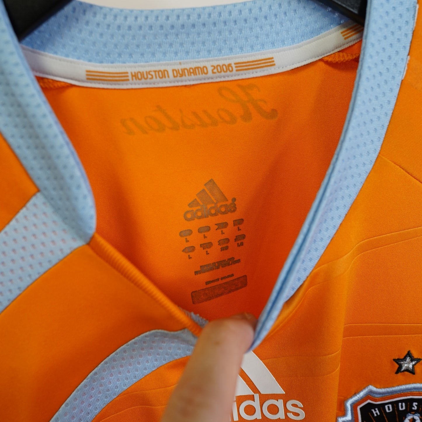 Vintage Adidas Houston Dynamo 09-10 Soccer Jersey Men's L Autographed Orange