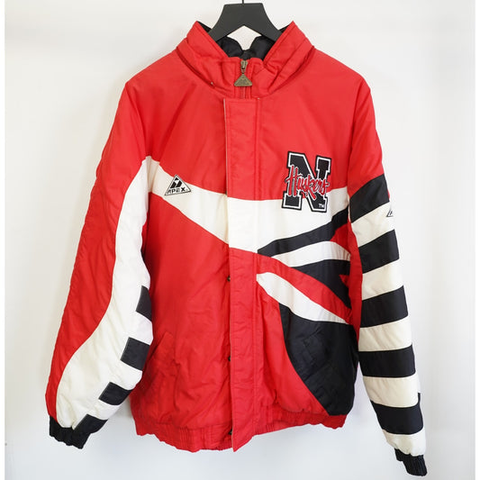 (XL) Vintage Nebraska Cornhuskers Apex 1 Puffer Jacket Men's XL Red 90s Black Retro