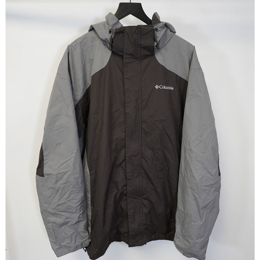 (XL) Columbia Sportswear Interchange Rain Jacket Men's XL Gray Two Tone Gorpcore Hike