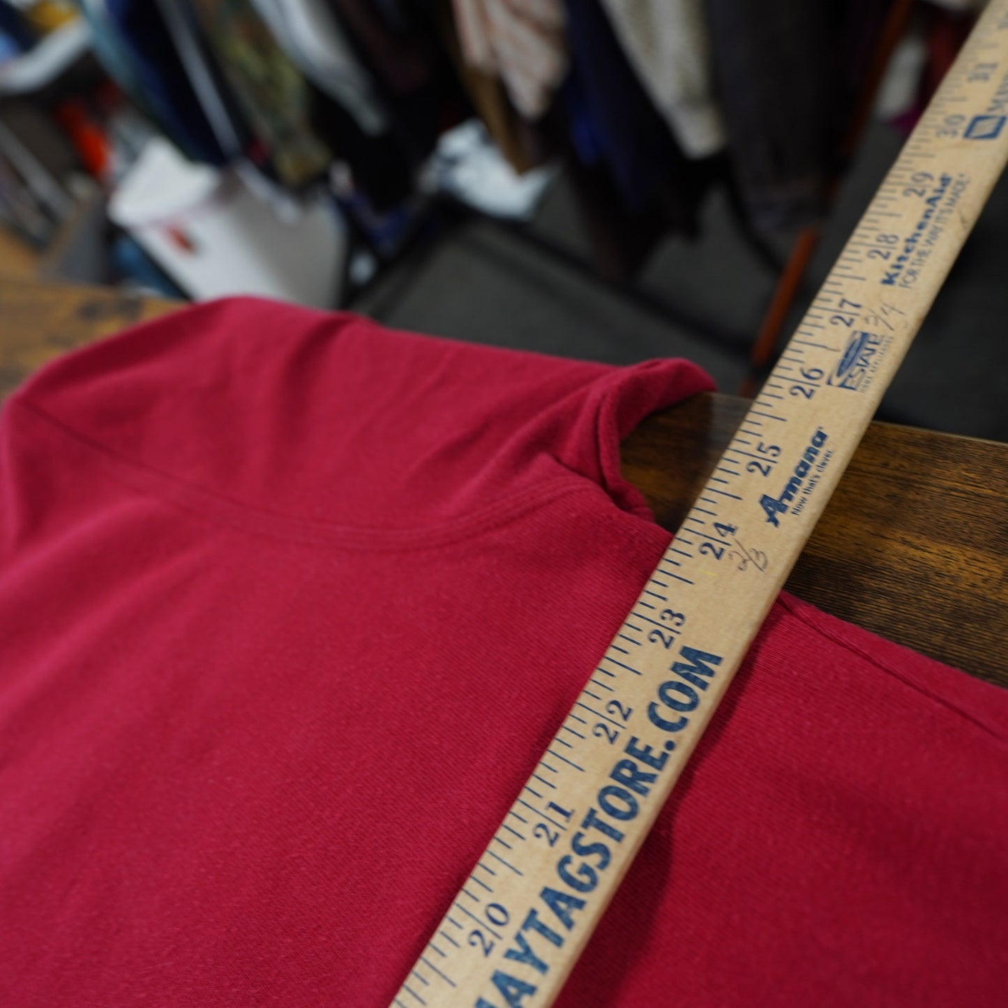 (L) Vintage 90s Banana Republic Safari & Travel Mock Neck Sweatshirt Men's L Red