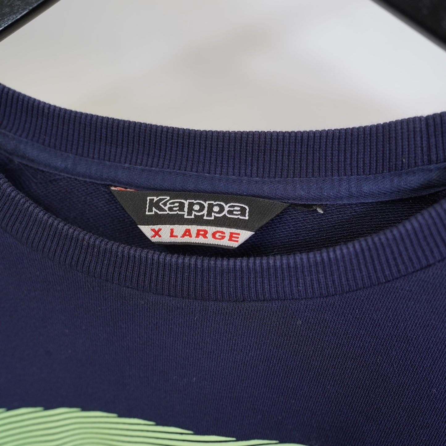 (XL) Kappa Italia Crewneck Sweatshirt Men's XL Navy Blue White Big Logo Streetwear