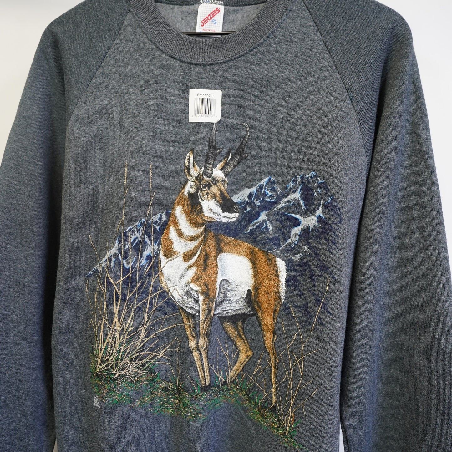 (XL) Vintage Pronghorn 90s Nature Sweatshirt Men's XL Gray Hunting Jerzees Hiking