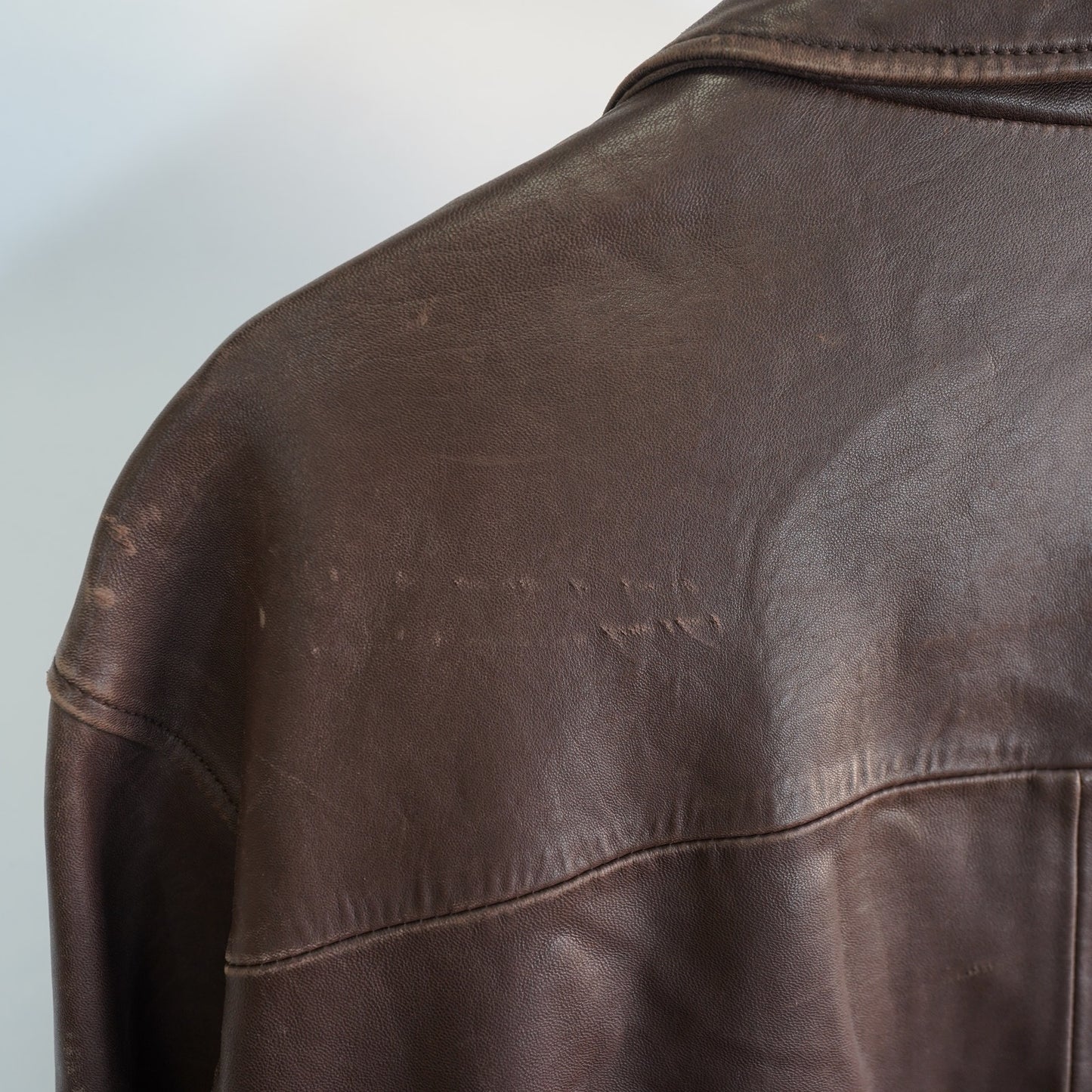 (L) Vintage Daniel Cremieux Lambskin Leather Zip Jacket Men's L Brown