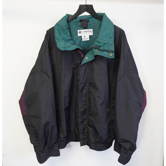 Vintage 90s Columbia Sportswear Windbreaker Jacket Mens XL Green Maroon Gorpcore