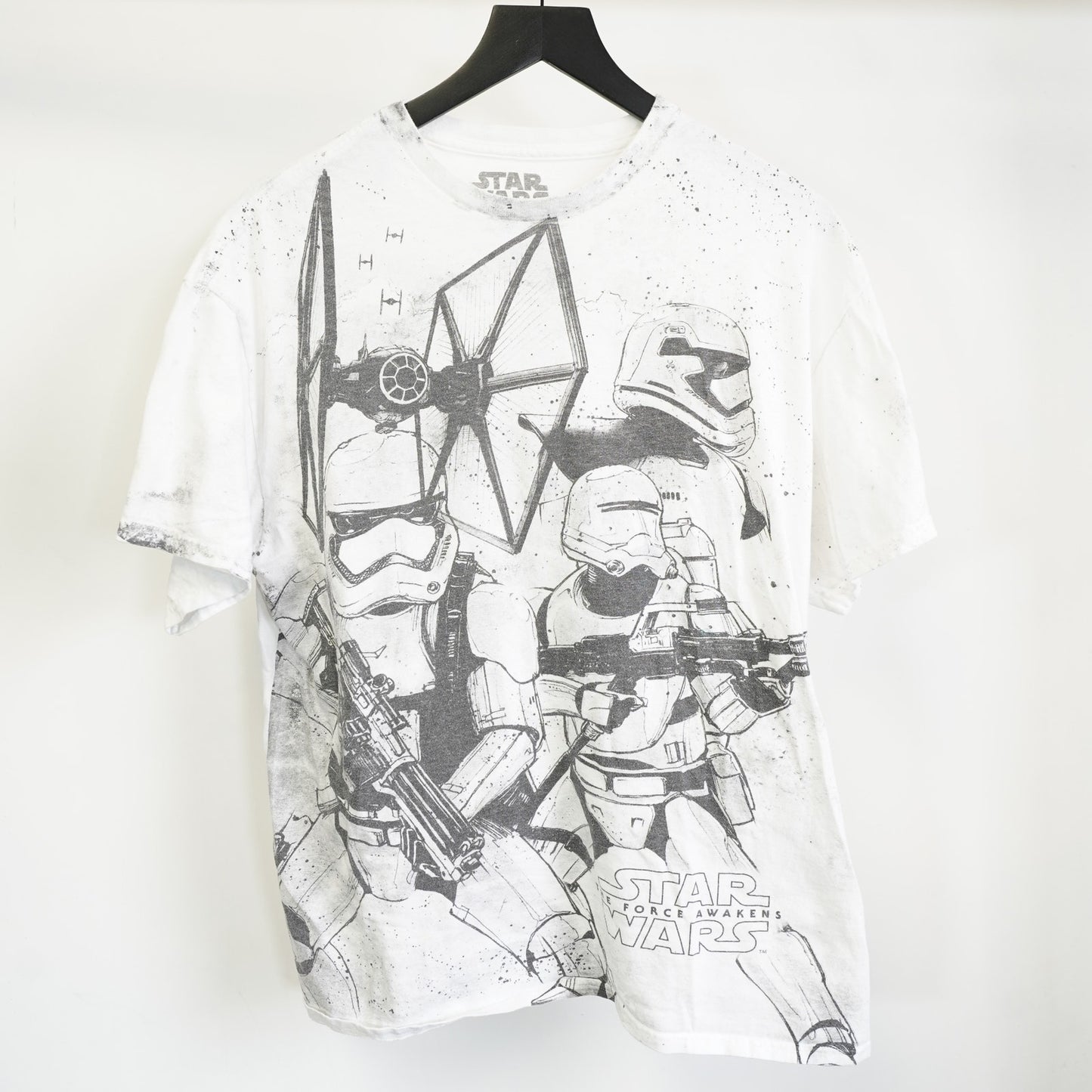 (XL) Star Wars Storm Troopers Force Awakens All Over Print T-Shirt Men's XL White