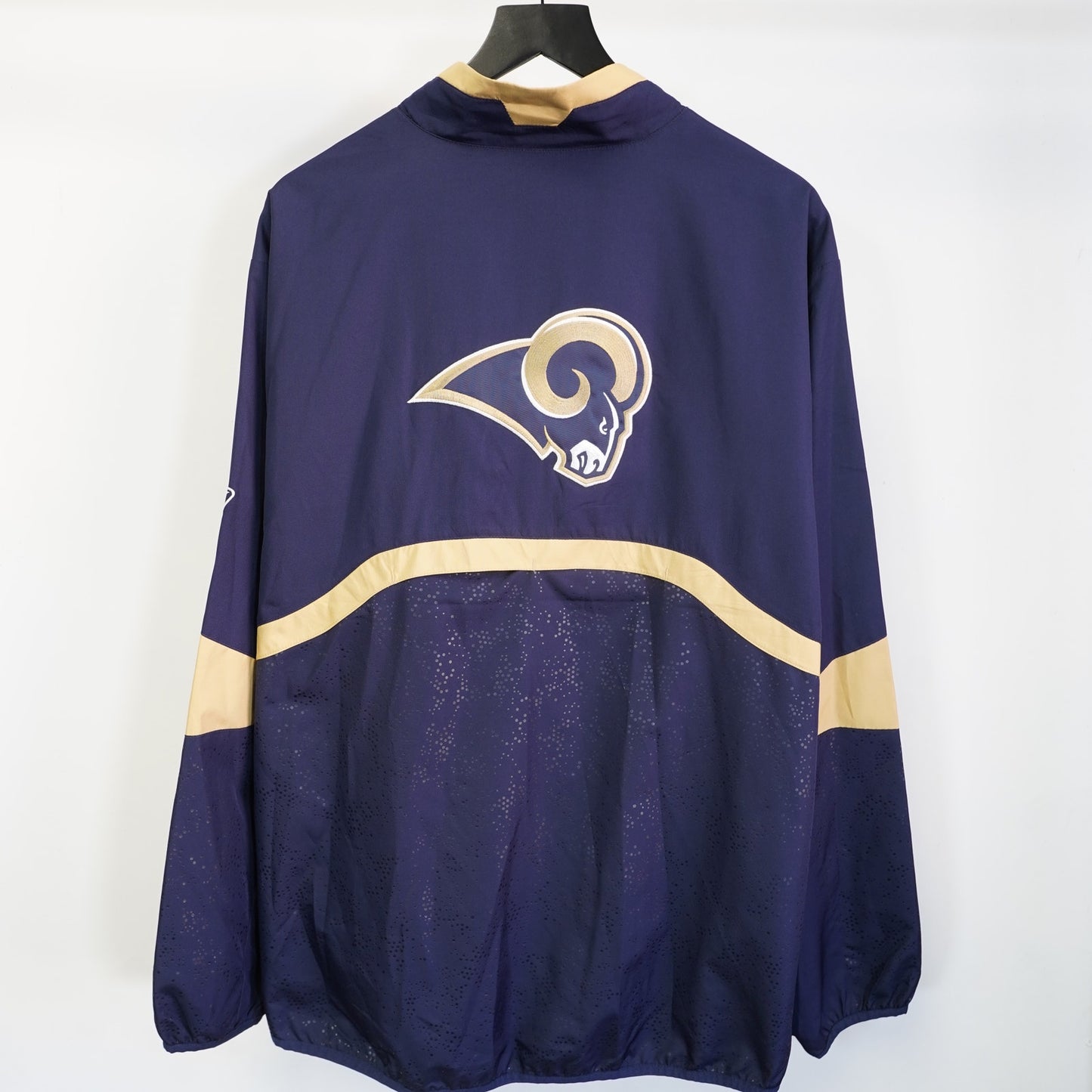 (L) Vintage St. Louis LA Rams Reebok 1/4 Zip Pullover Jacket Men's L Blue Y2K NFL