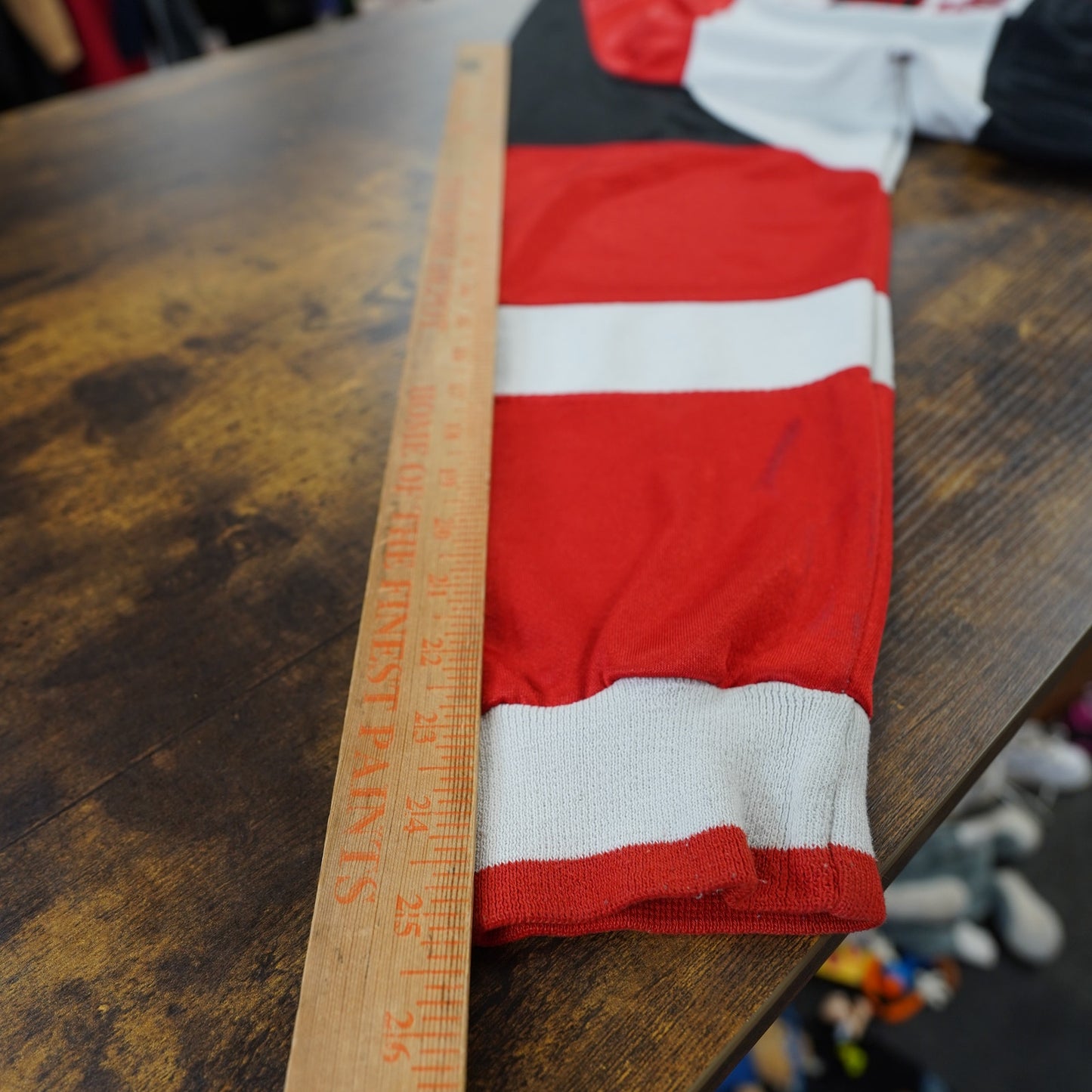 (XL) Vintage 80's Adidas Trefoil Striped Crewneck Sweatshirt Men's XL Red Run DMC