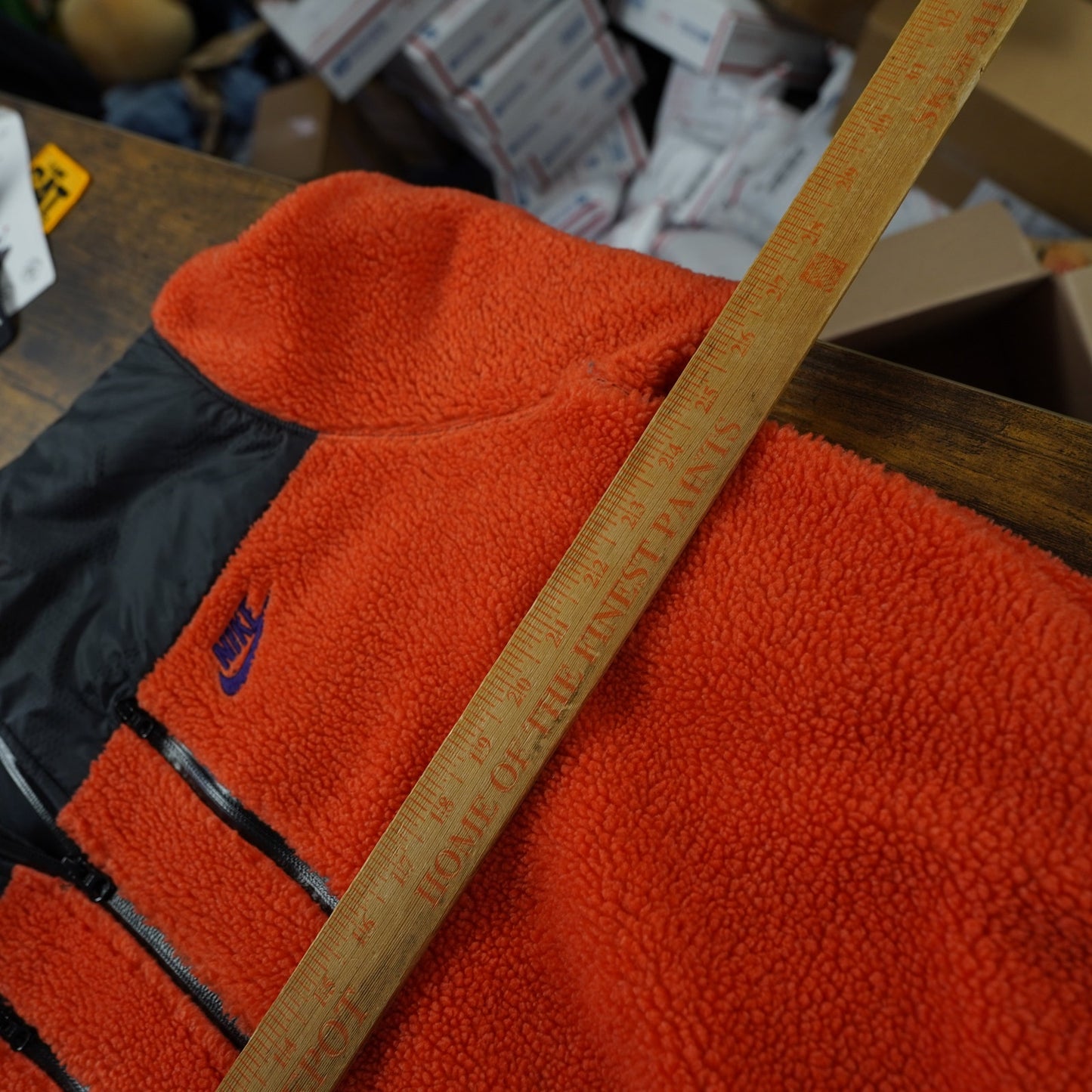 (XL) Nike Track & Field Deep Pile Fleece Orange Tech Jacket