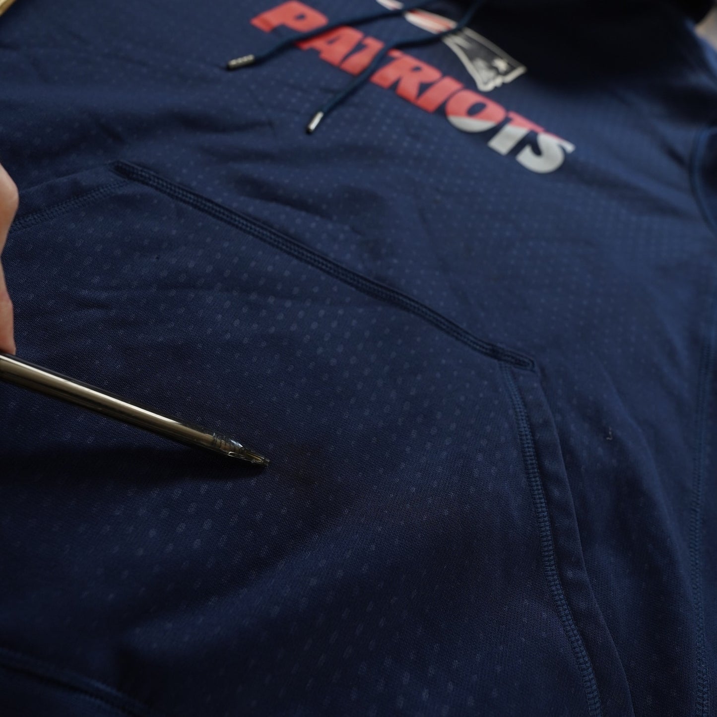 (M) New England Patriots Nike Therma-Fit Hoodie Men's M Navy Blue NFL