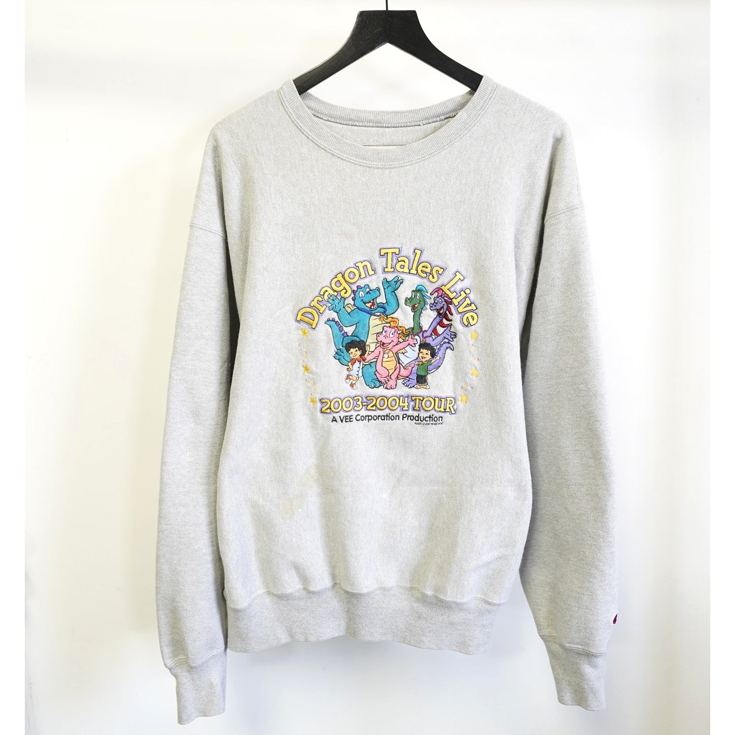 (XXL) Vintage Dragon Tales Champion Reverse Weave Sweatshirt Men's XXL Gray 90s