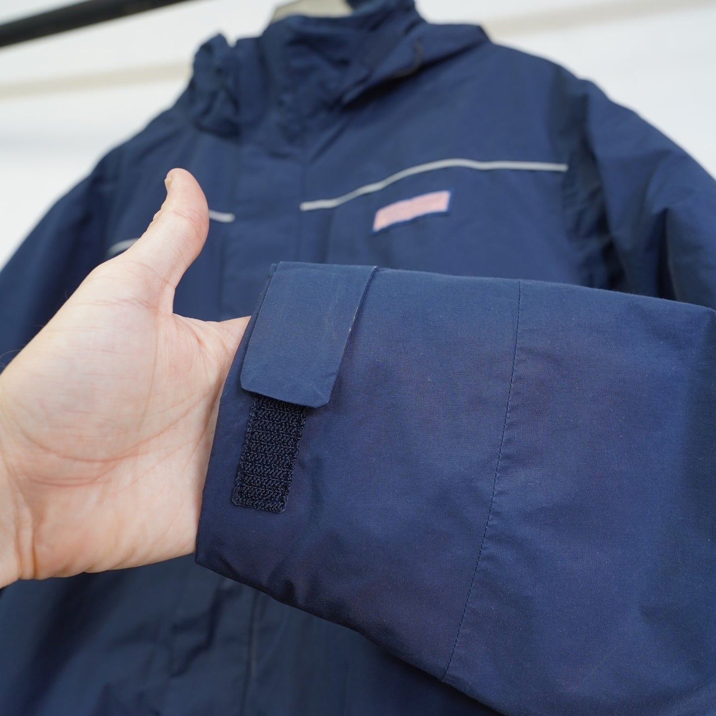(XL) Vineyard Vines Nor'easter Performance Rain Shell Jacket Mens XL Navy Blue Preppy