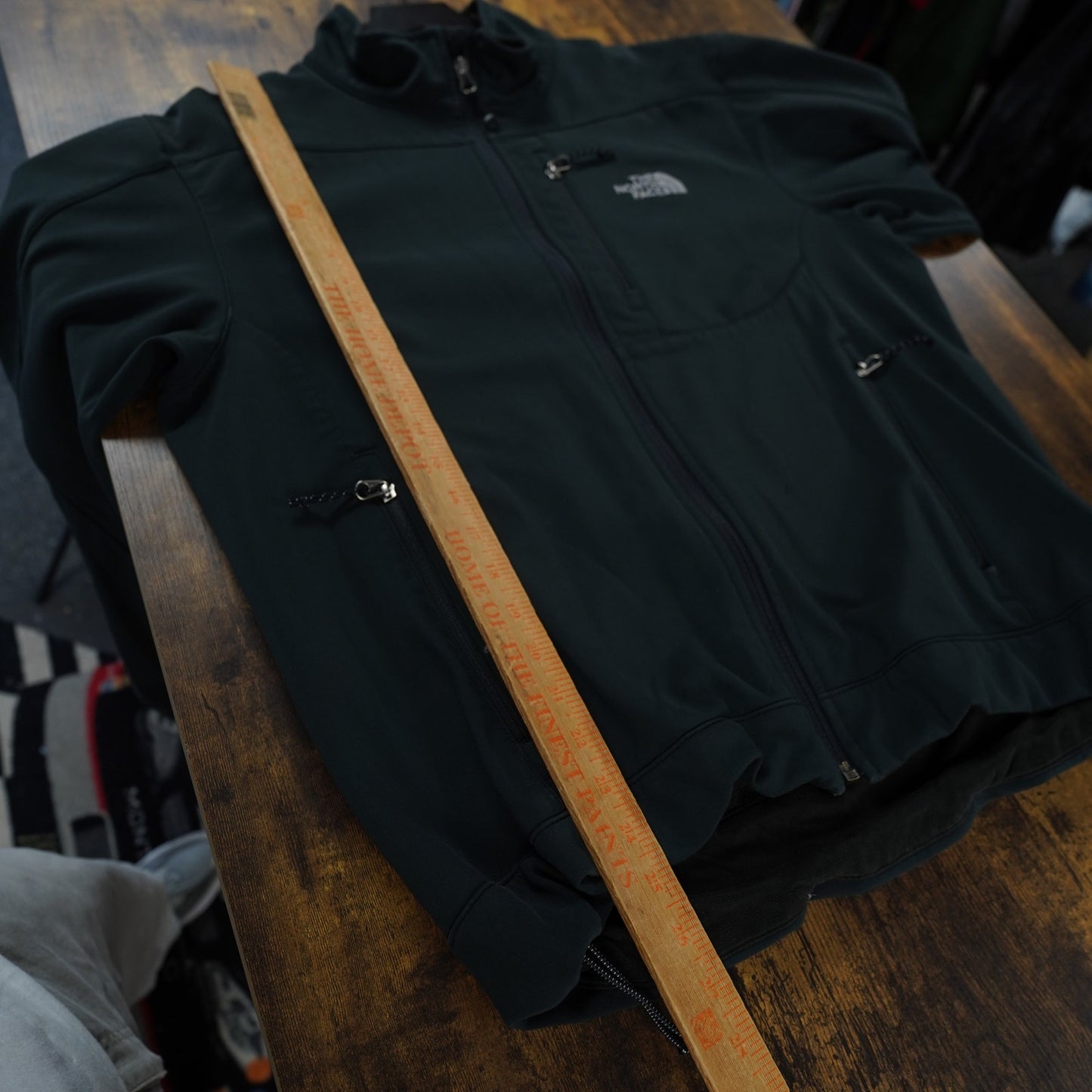 (M) The North Face Jacket Apex Bionic Jacket Mens Sz M Soft Shell Fleece Lined Black