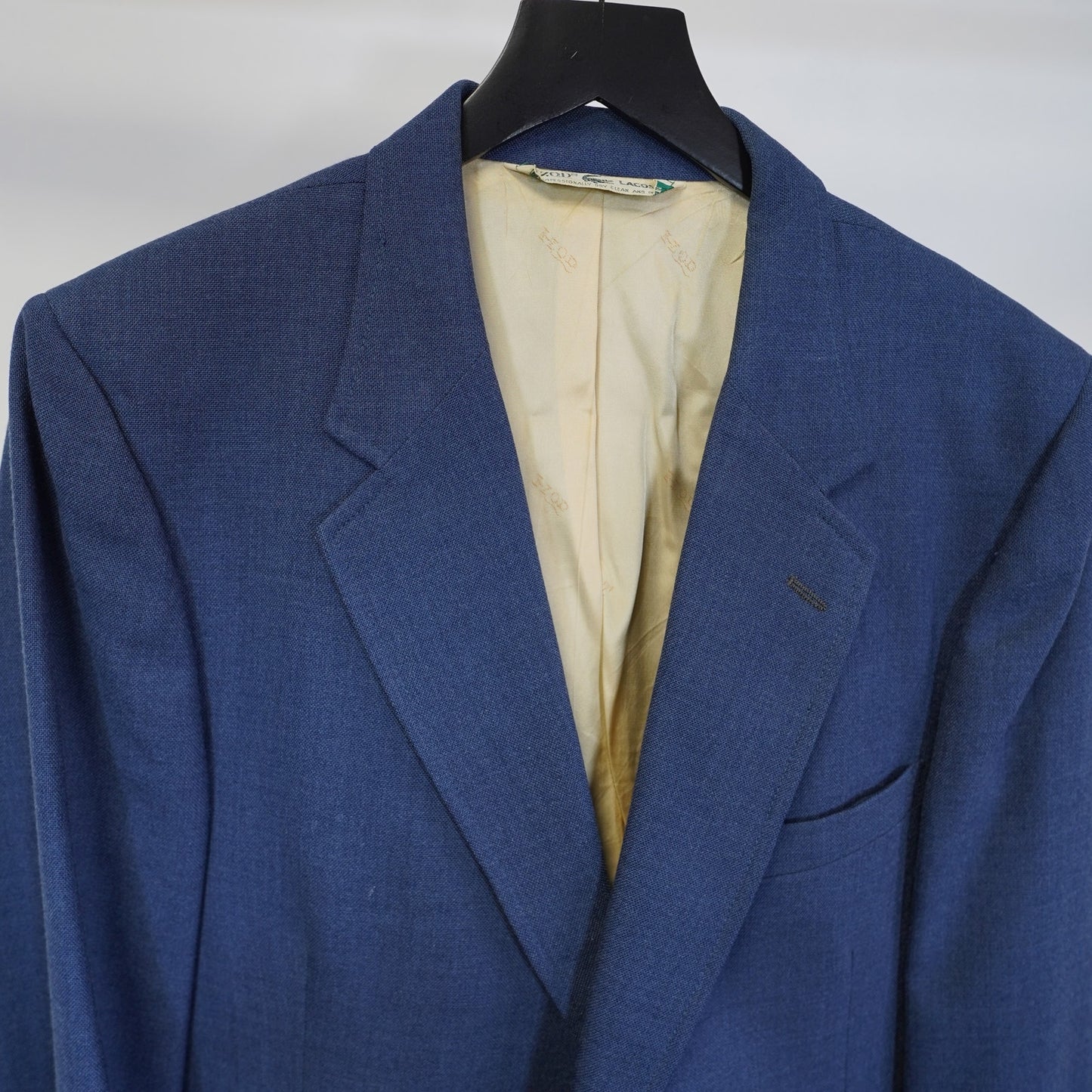 (M/L 42R) Vintage Izod Lacoste Blue Suit Jacket Men's 42R Wessex Sports Coat Blazer Preppy