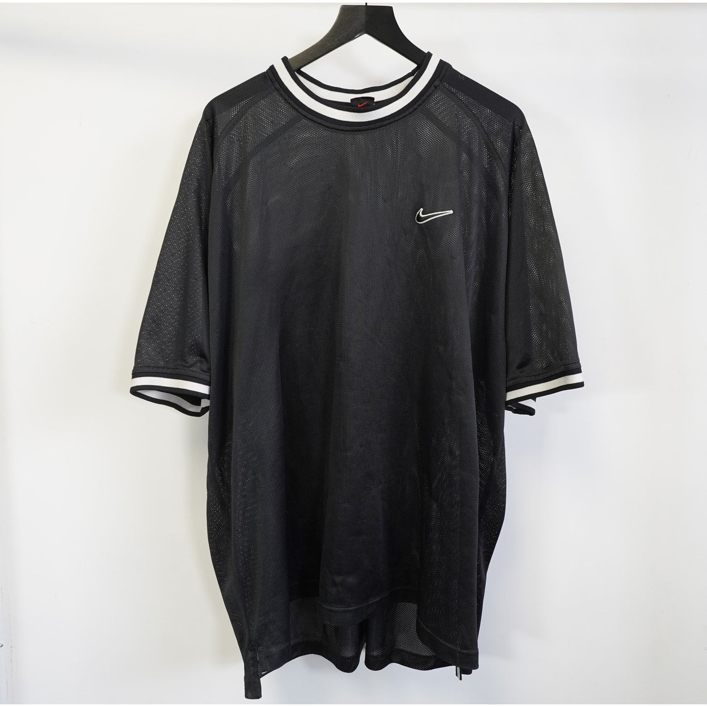 (XXL) Vintage Nike 90s Mesh Soccer Jersey Men's XXL Black Streetwear Retro