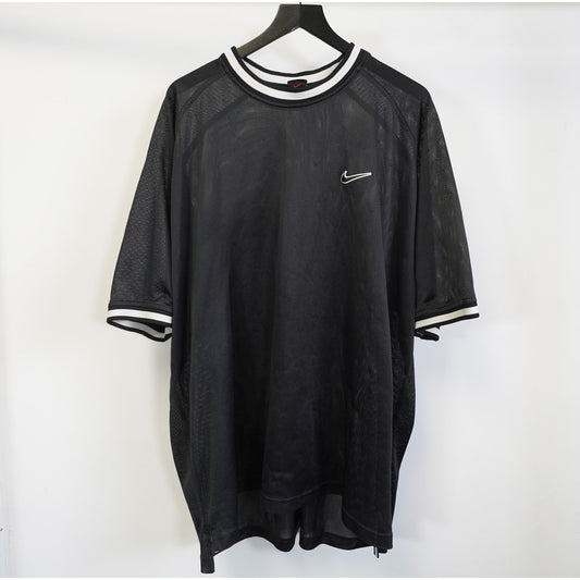 (XXL) Vintage Nike 90s Mesh Soccer Jersey Men's XXL Black Streetwear Retro