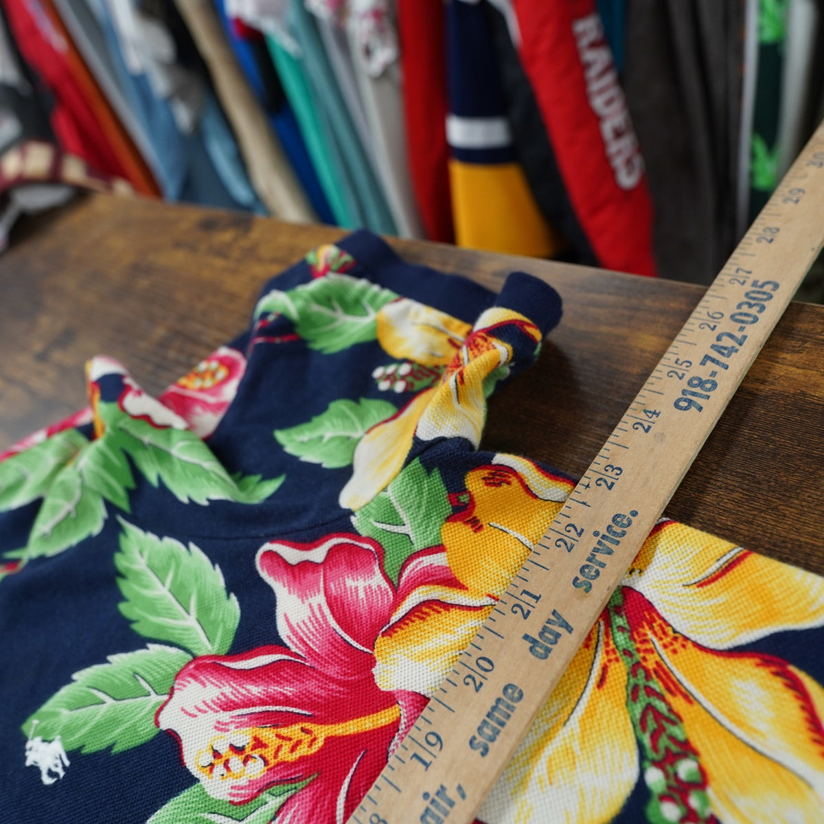 (L) Polo Ralph Lauren Classic Fit Floral Print Polo Shirt Mens L Hibiscus Tropical