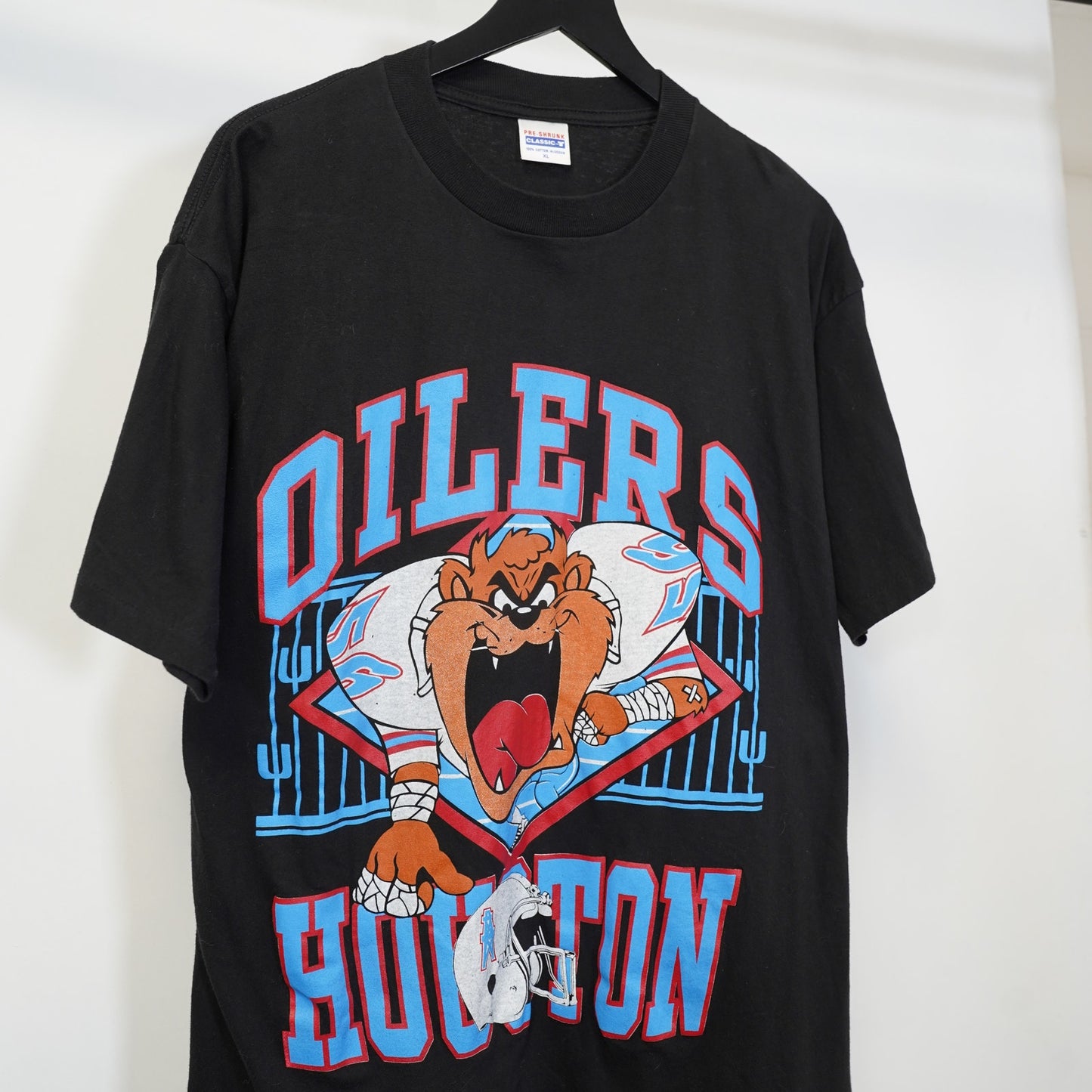 (XL) Vintage Houston Oilers Tasmanian Devil Single Stitch T-Shirt Men's XL Looney Taz