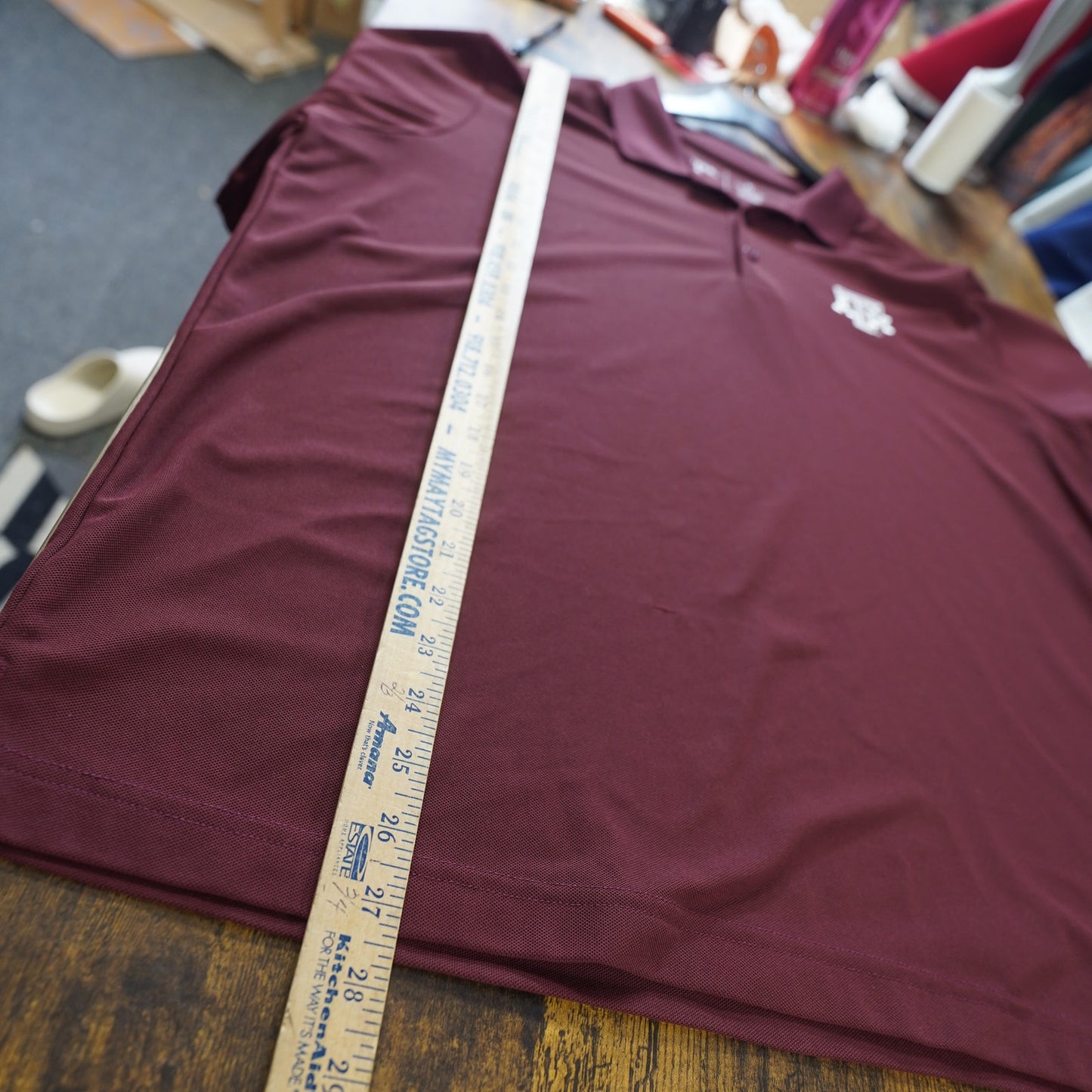 (XL) Texas A&M Aggies Antigua Performance Polo Shirt Sewn Men's XL Maroon ATM