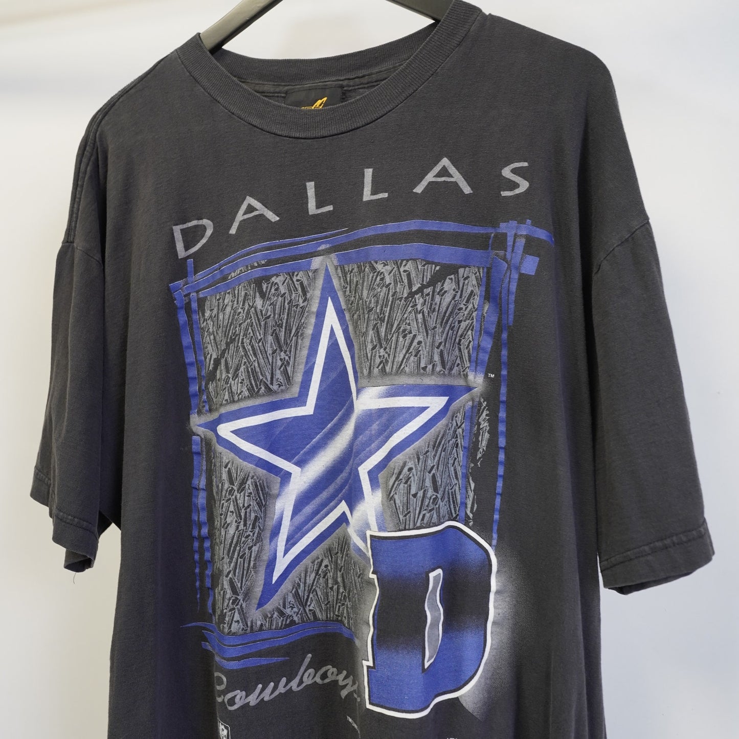 (XL) Vintage Dallas Cowboys Big Logo Pure Magic T-Shirt Men's XL Black 90s