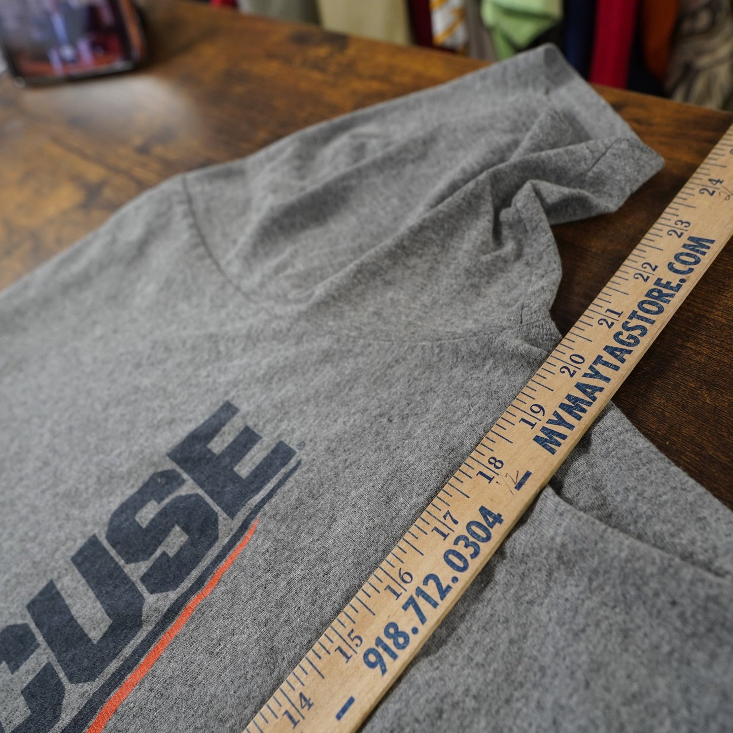 (M) Nike Syracuse Orange Center Swoosh Vintage T-Shirt Men's M Football Gray