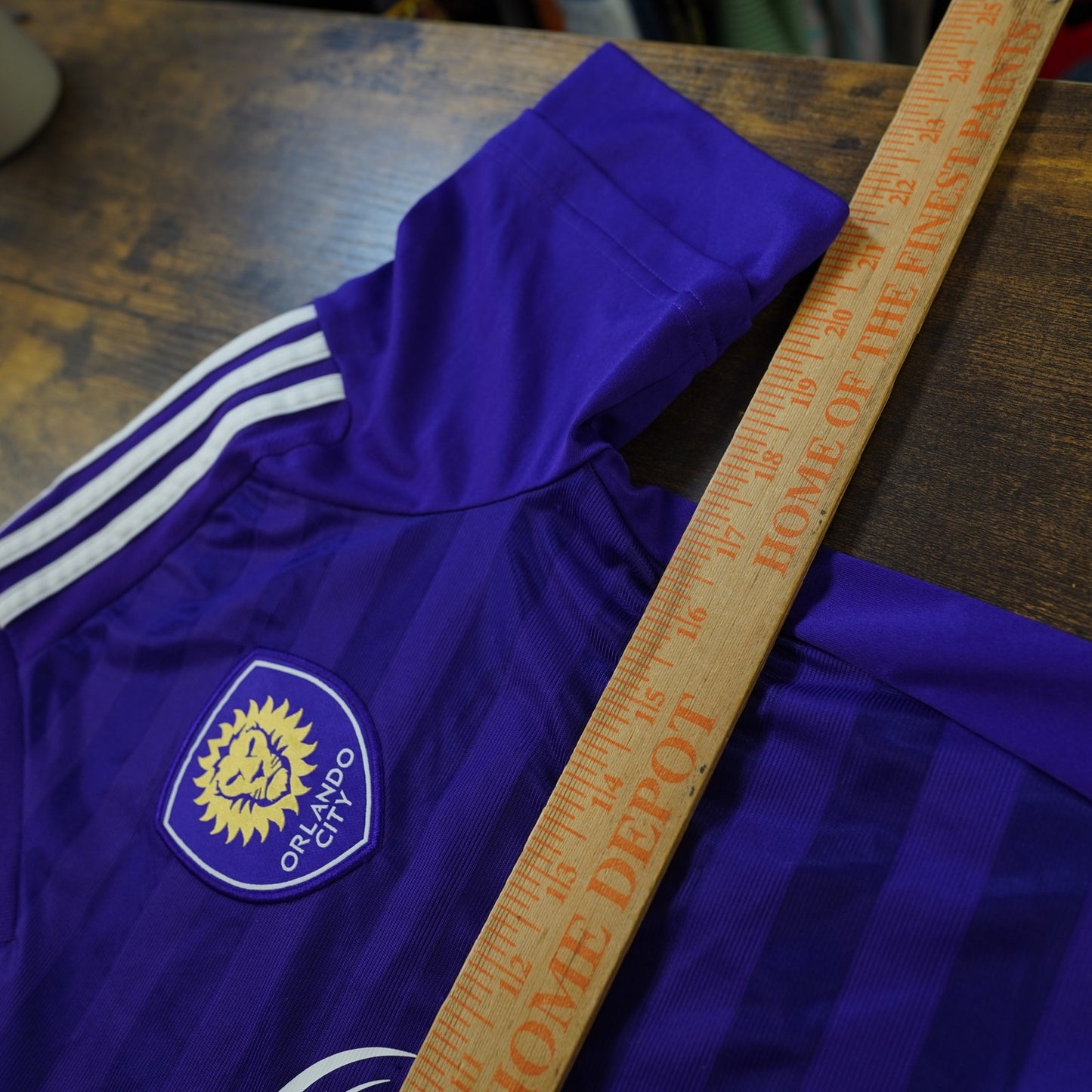 (Youth L) Adidas Orlando City SC Home Soccer Jersey Youth L Kids Purple Futbol MLS 2015-16