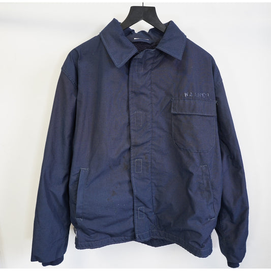 (L) Vintage US Navy Aramid Cold Weather Deck Jacket 90s Military Men's L Blue Bomber
