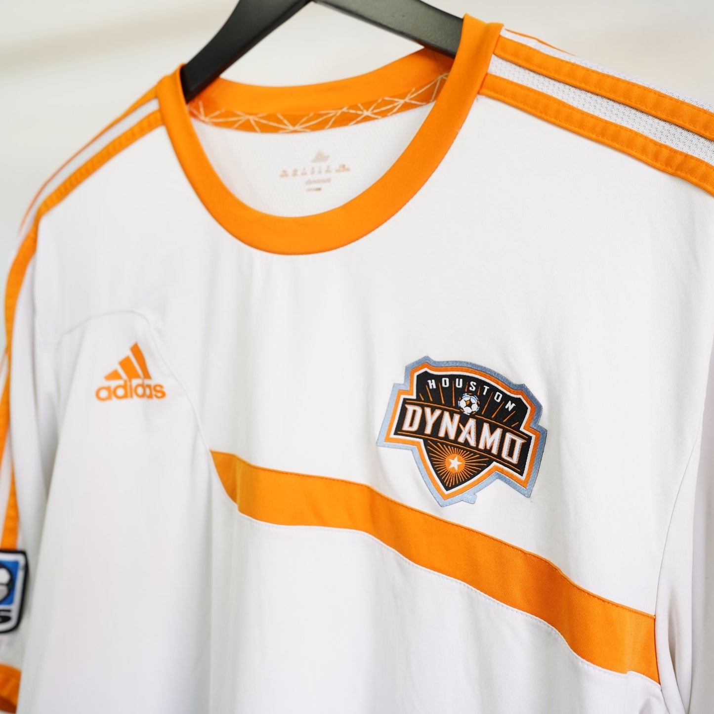 (XL) Adidas Houston Dynamo White MLS Soccer Jersey Men's XL White Orange Futbol