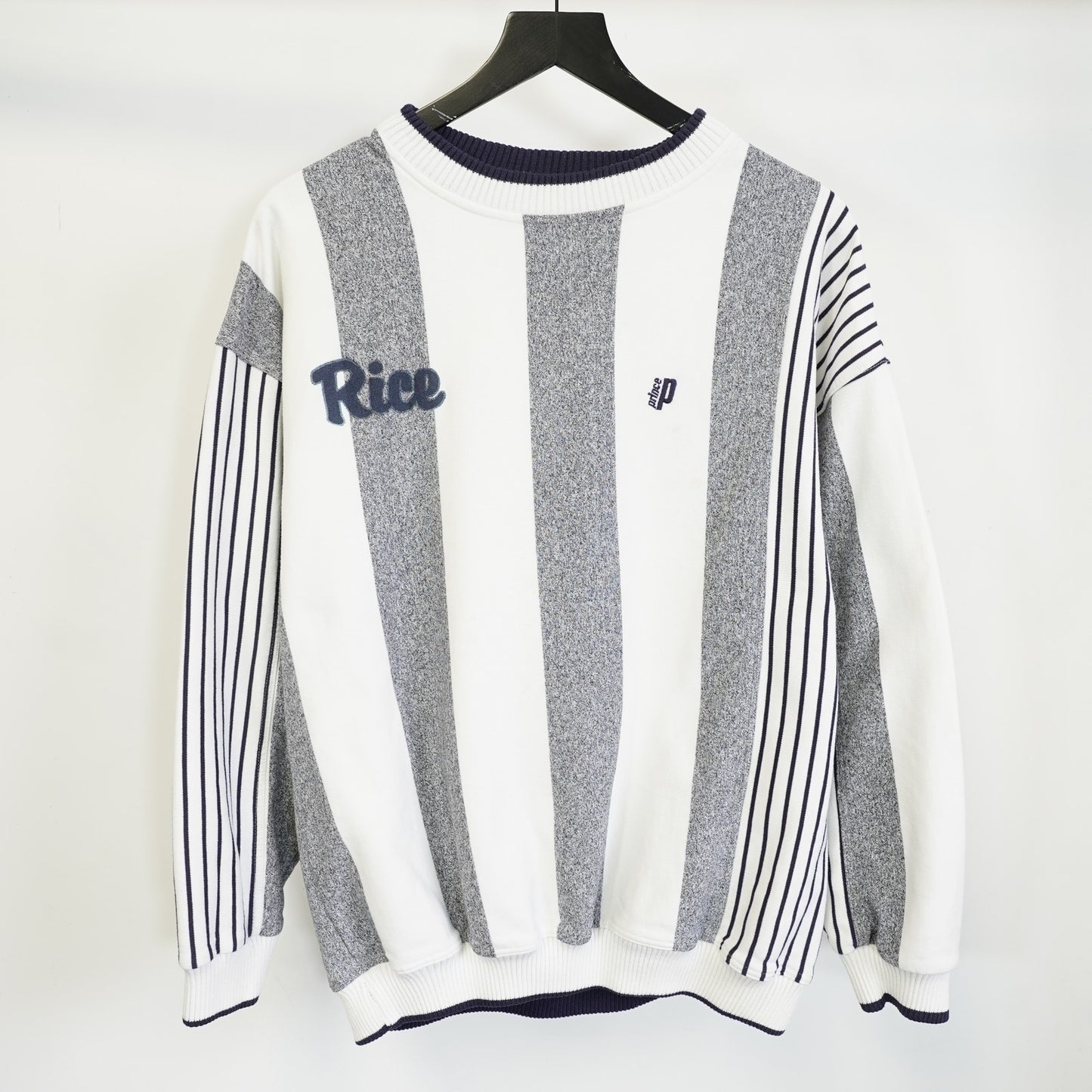 (L) Vintage Rice University Owls Prince Tennis Sweatshirt Men's L 90s Striped READ