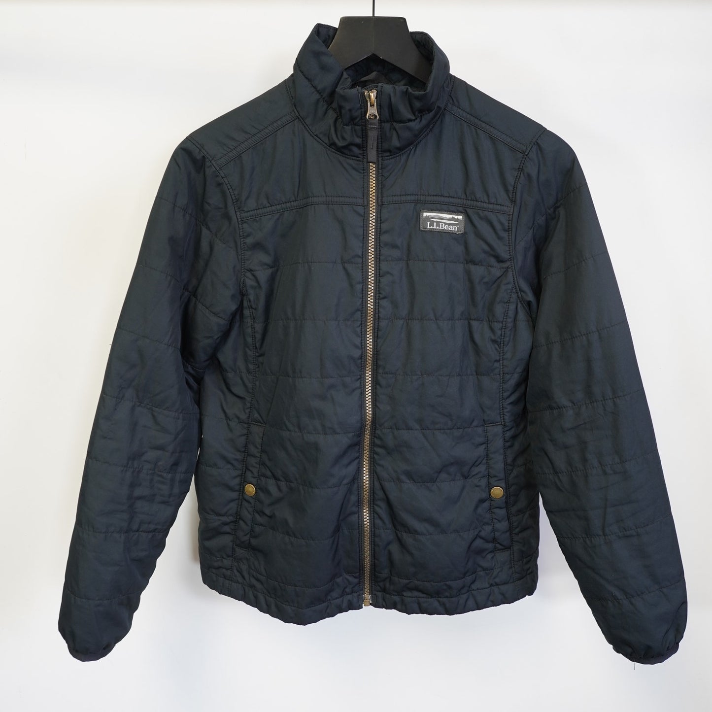 (Women's XS) L.L. Bean Quilted Insulated Puffer Jacket Full Zip Women's Size XS Black Gorpcore