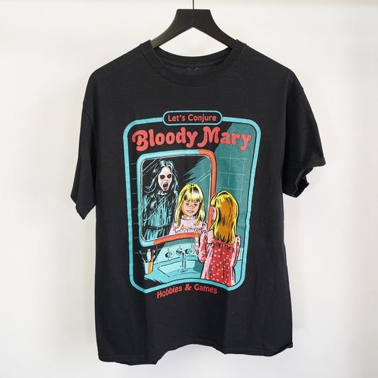(L) Bloody Mary Creepy Co Halloween Spooky T-Shirt Men's L Black Spencers Funny